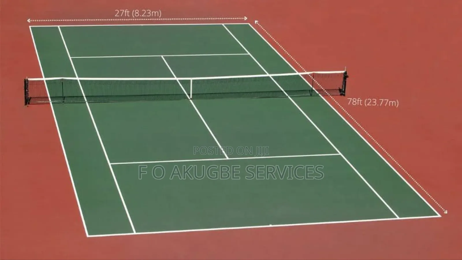 Basketball, Long Tennis Court Construction and Reinforcement