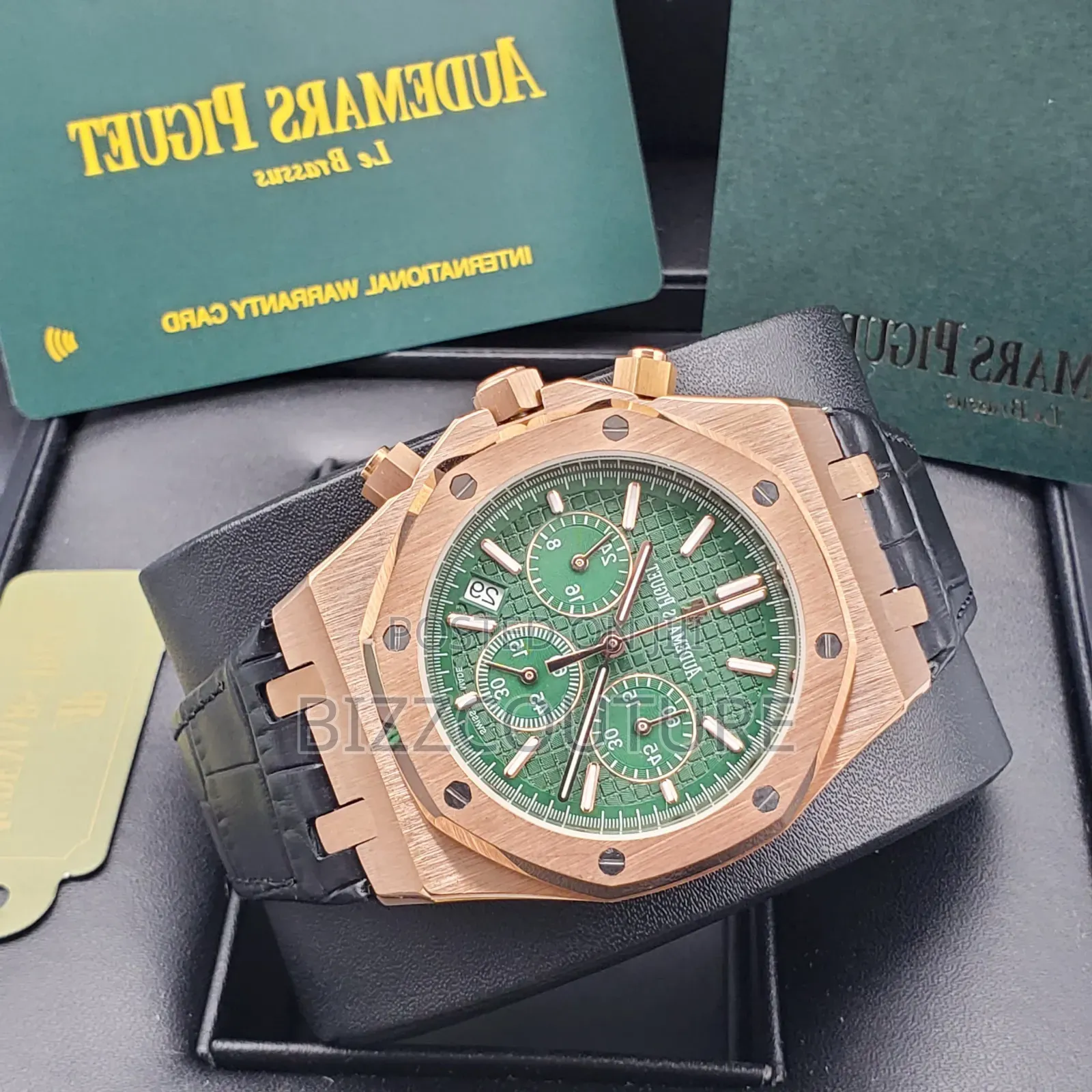 Original Audemars Piguet Green Dial, Chronograph and Calendar Watch