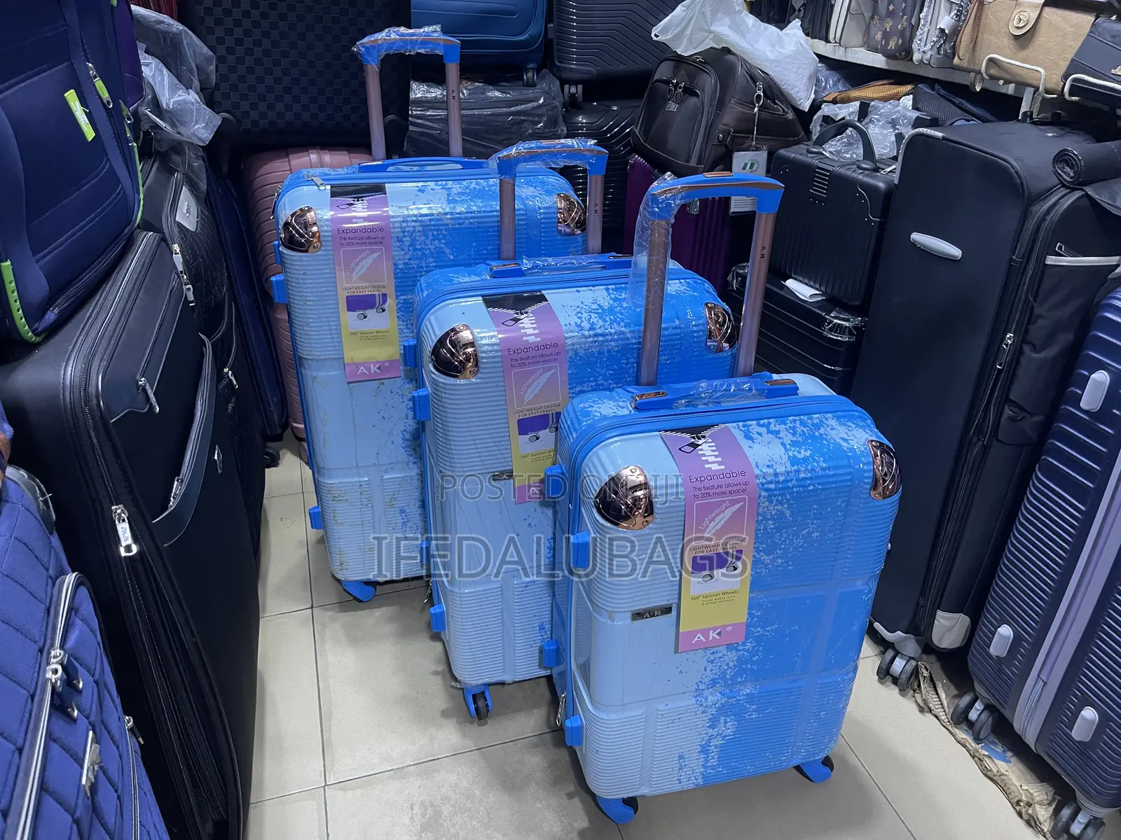 Set of Quality Plastic Travel Luggage