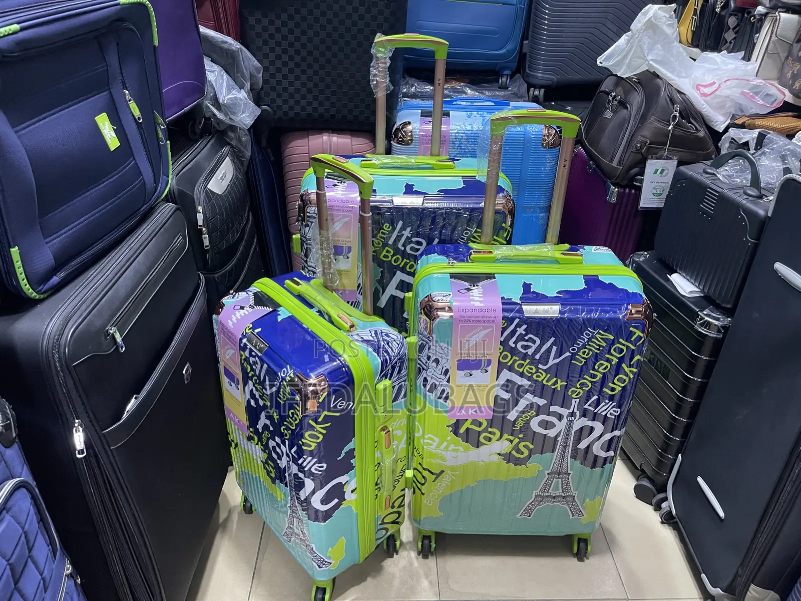 Set Of Multicolor Plastic Luggage