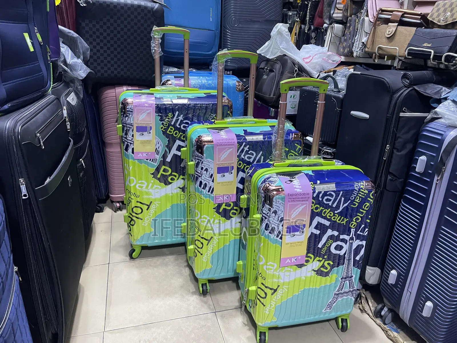 Set Of Multicolor Plastic Luggage