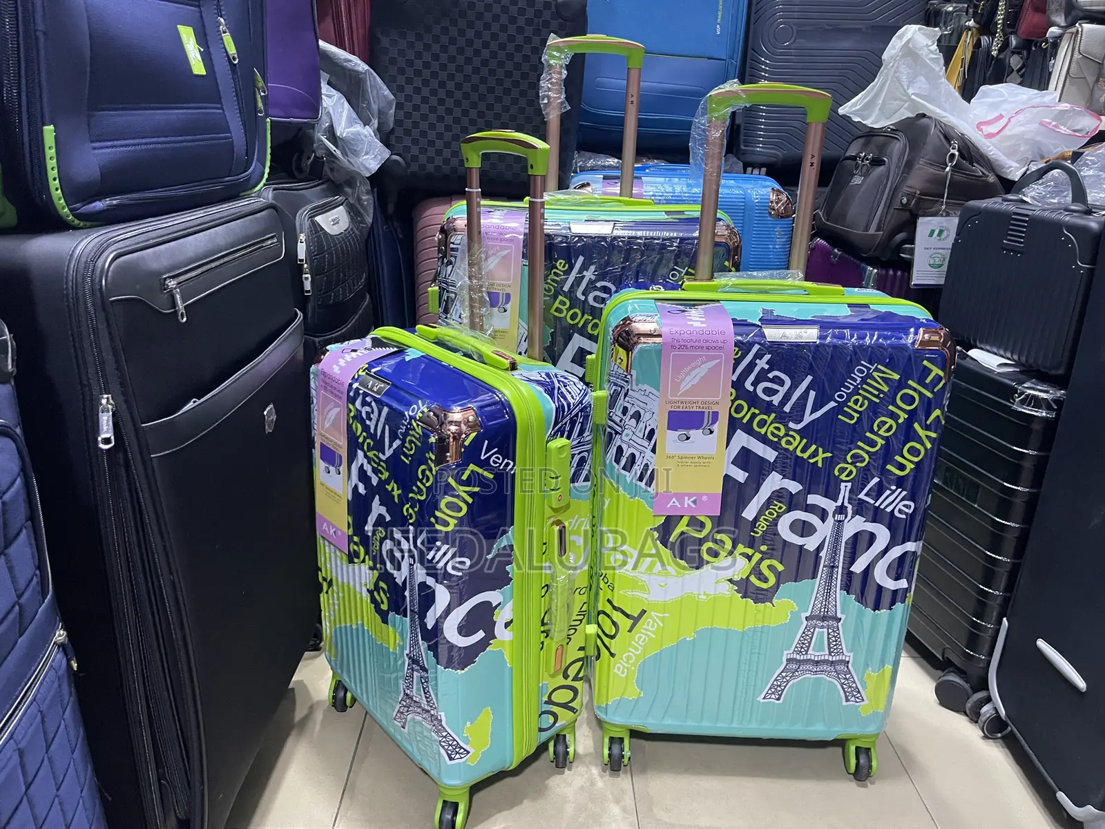 Set Of Multicolor Plastic Luggage