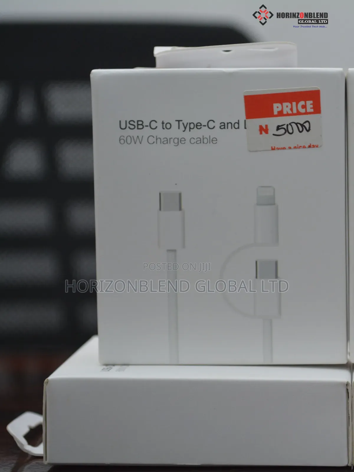 Usb C to Type C and Lightning Cable