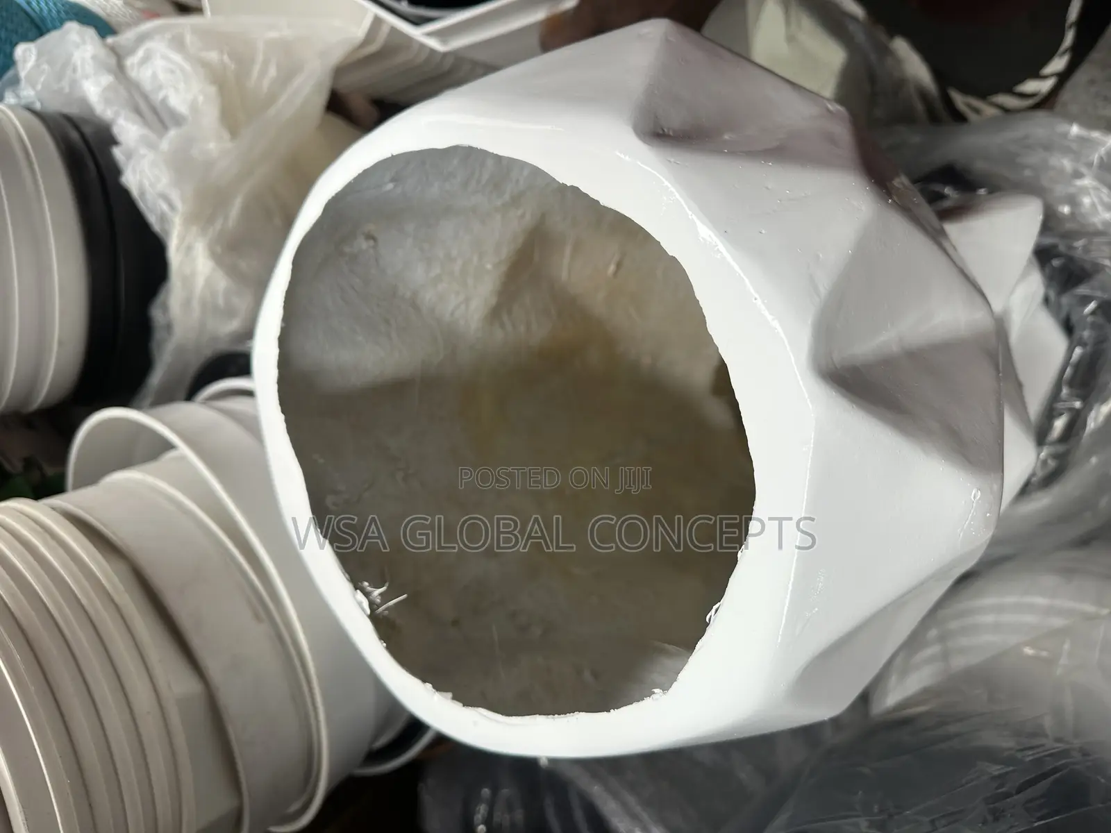 Face Design Fiberglass Flower Vase