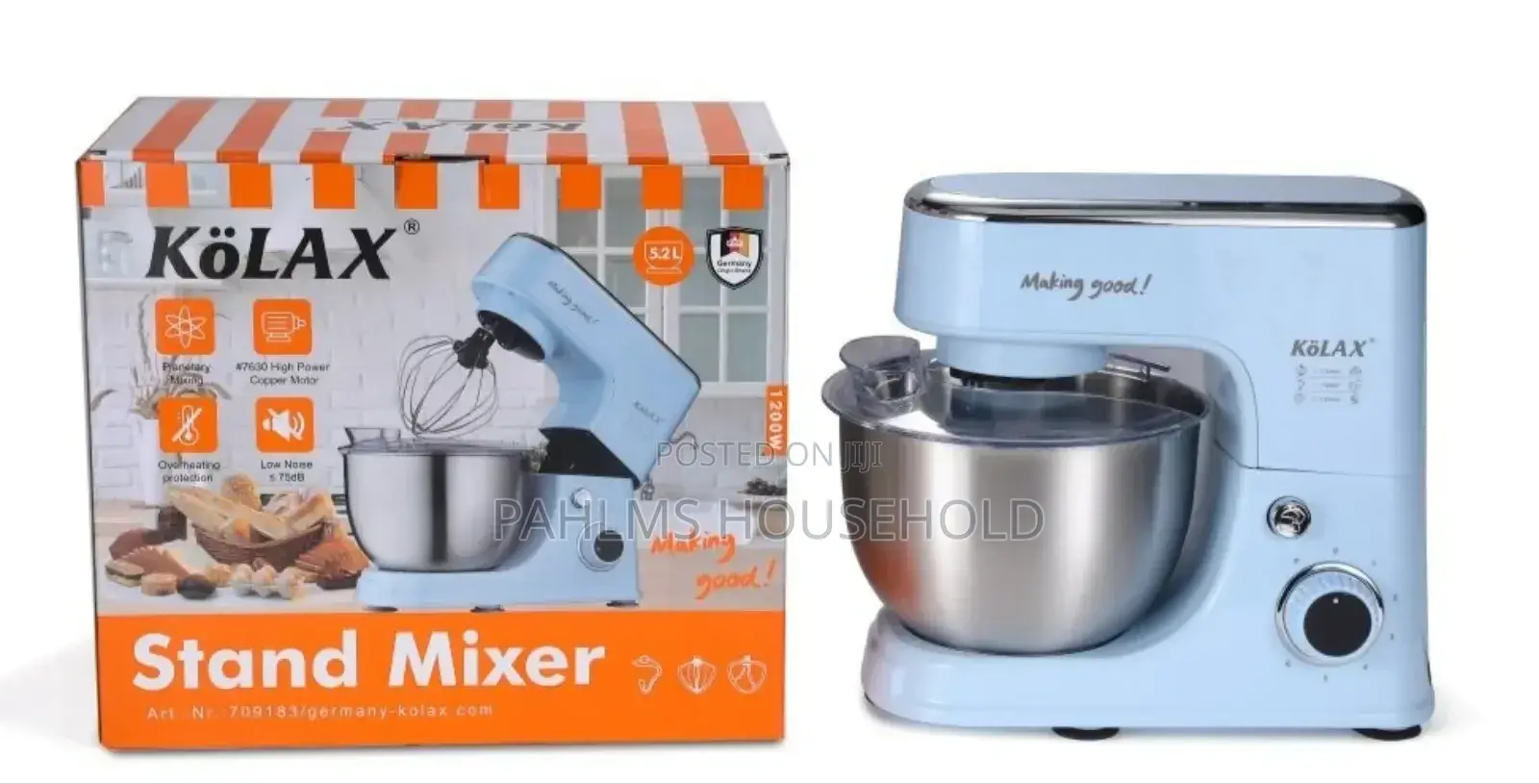 Kolax 5.2liter Professional Cake Mixer