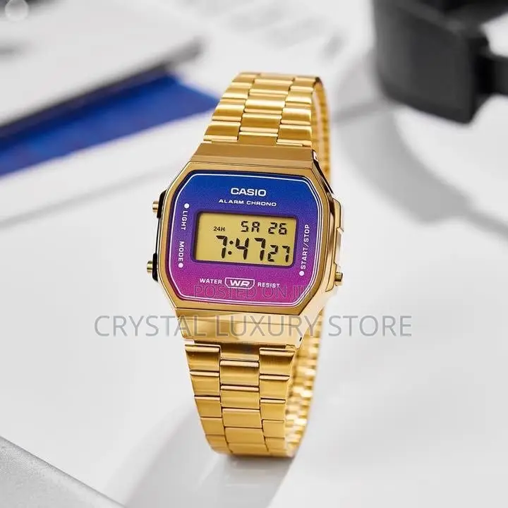 Authentic Casio Quality Luxury Men Chain Strap Wristwatch