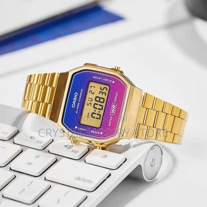 Authentic Casio Quality Luxury Men Chain Strap Wristwatch