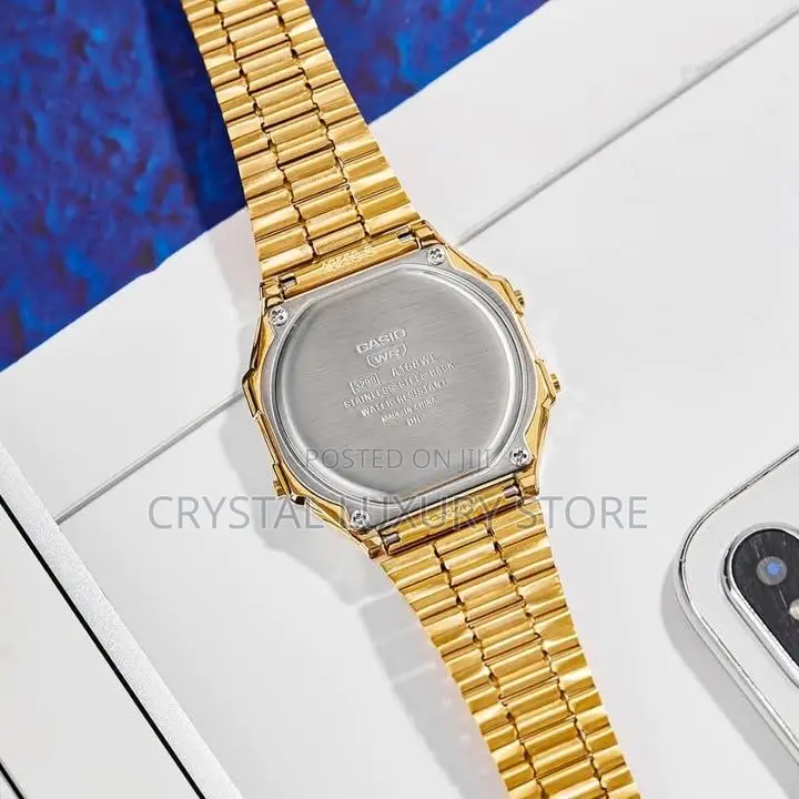 Authentic Casio Quality Luxury Men Chain Strap Wristwatch