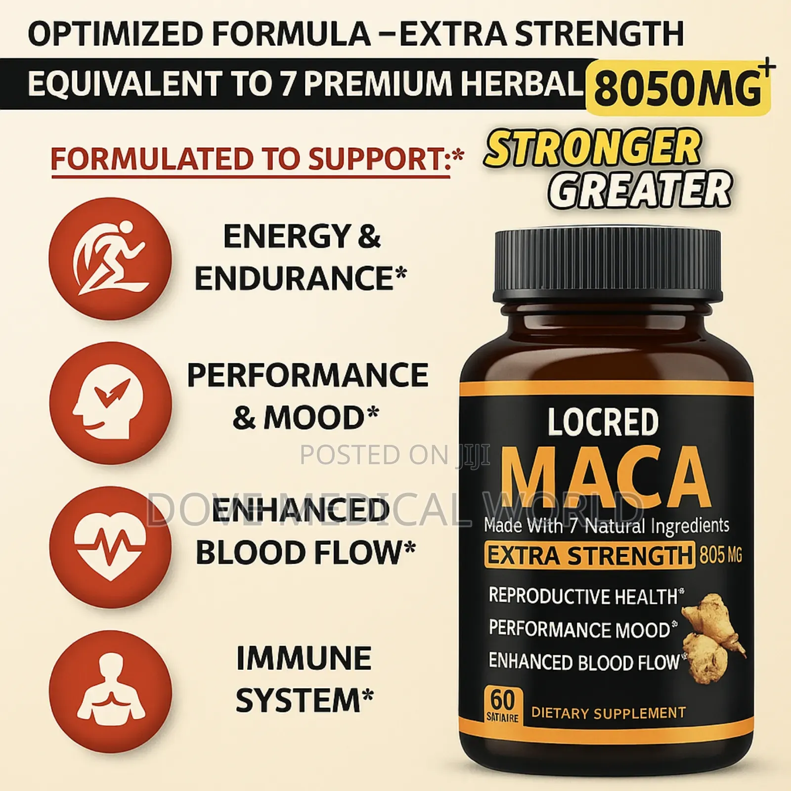 Maca Capsule With Ashwagandha, Ginseng