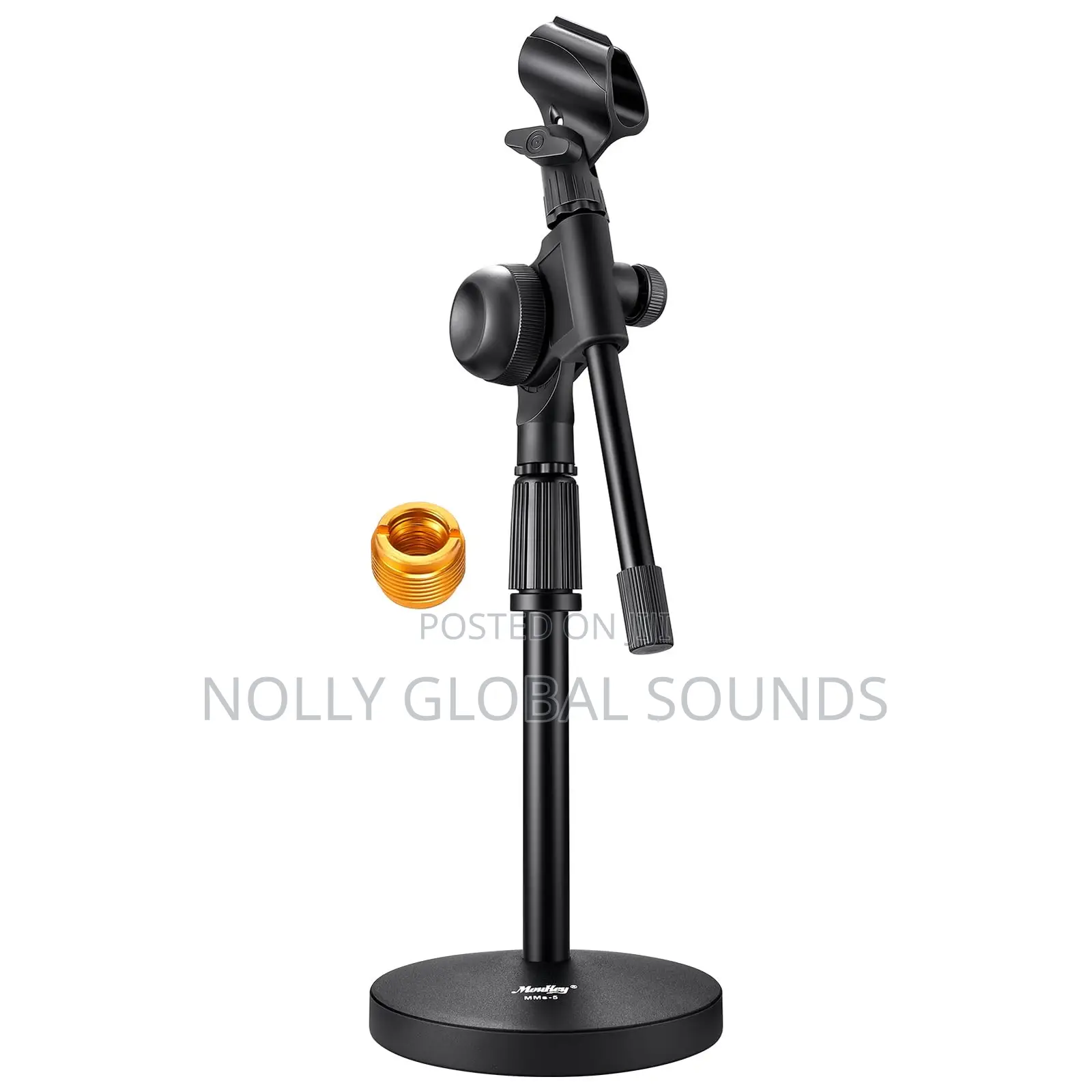 Adjustable Tabletop Round Bass Boom Microphone Desk Stand