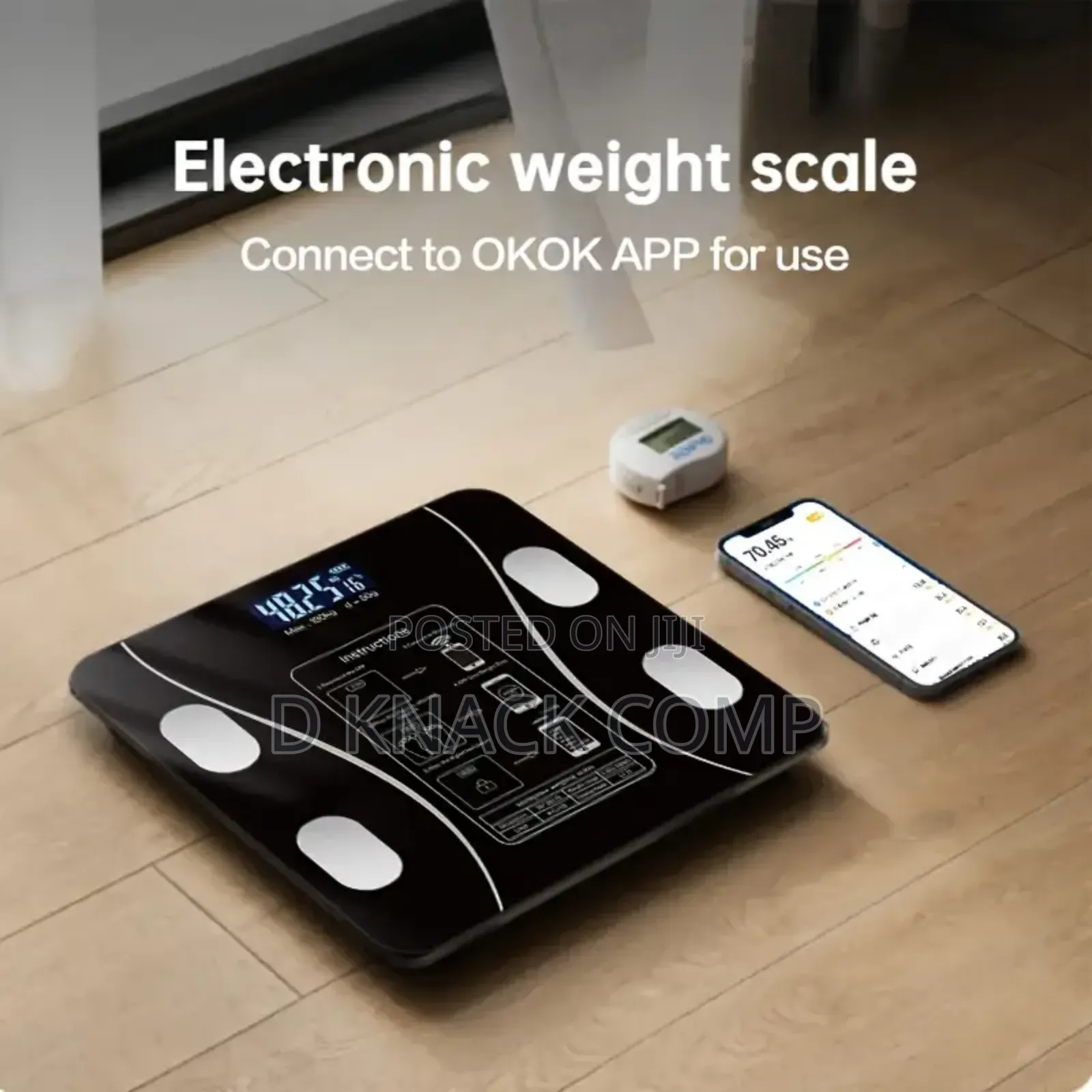 Rechargeable Digital Smart Body Fat Scale With Bluetooth App