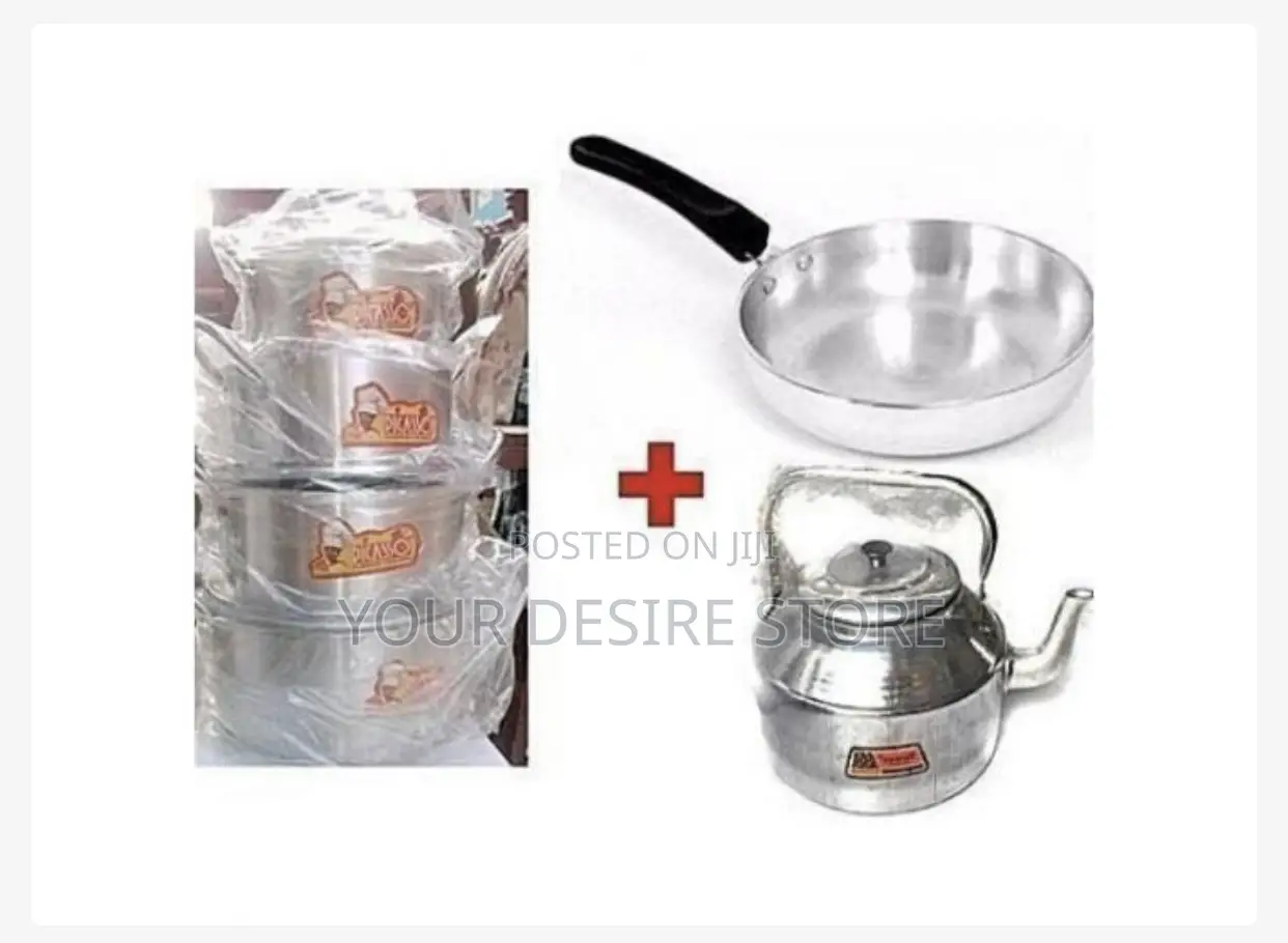 Picasso Cooking Pots Set of 4, Kettle and Frying Pan