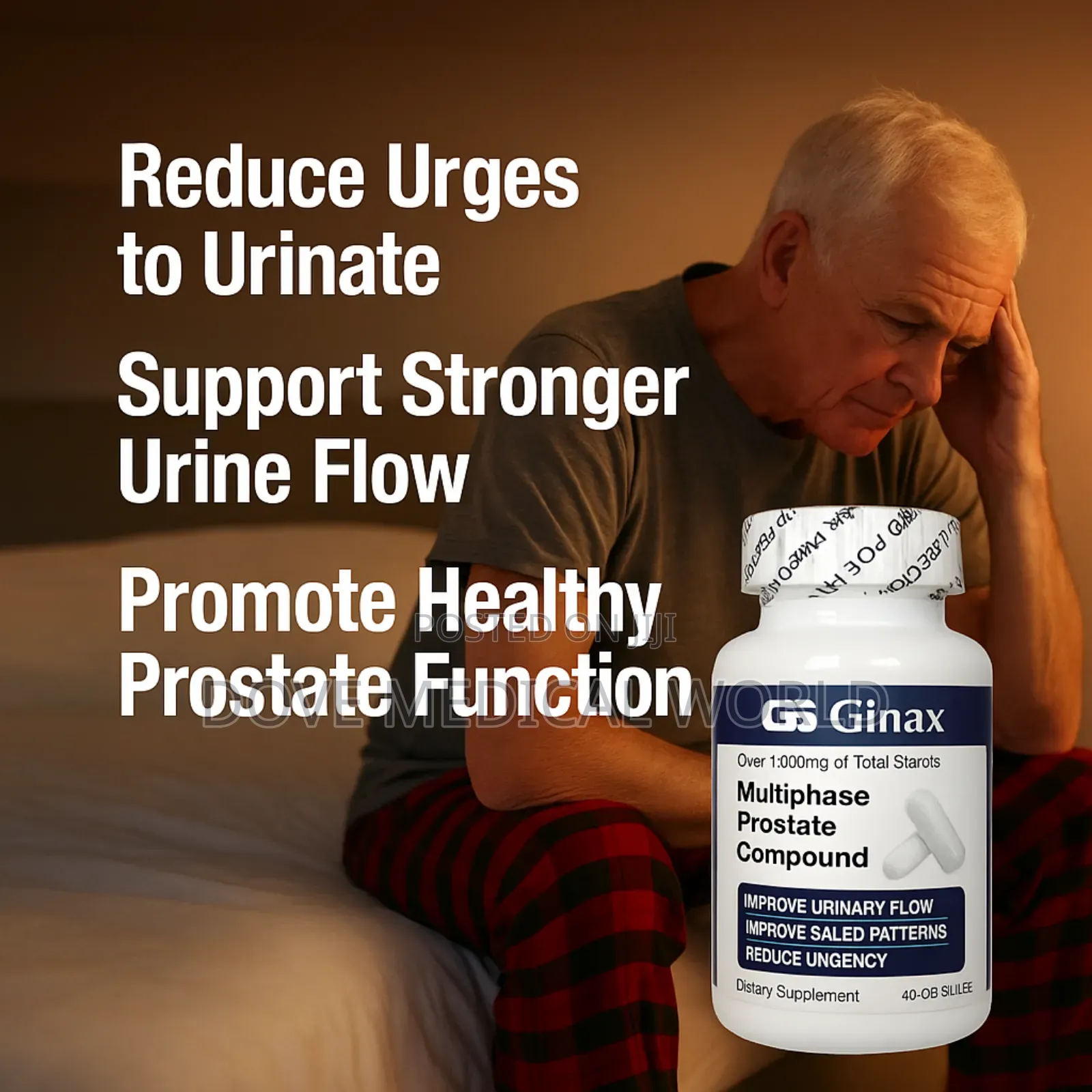 Multiphase Prostate Support Capsules (90 Capsules, 1050mg Sterol Blend