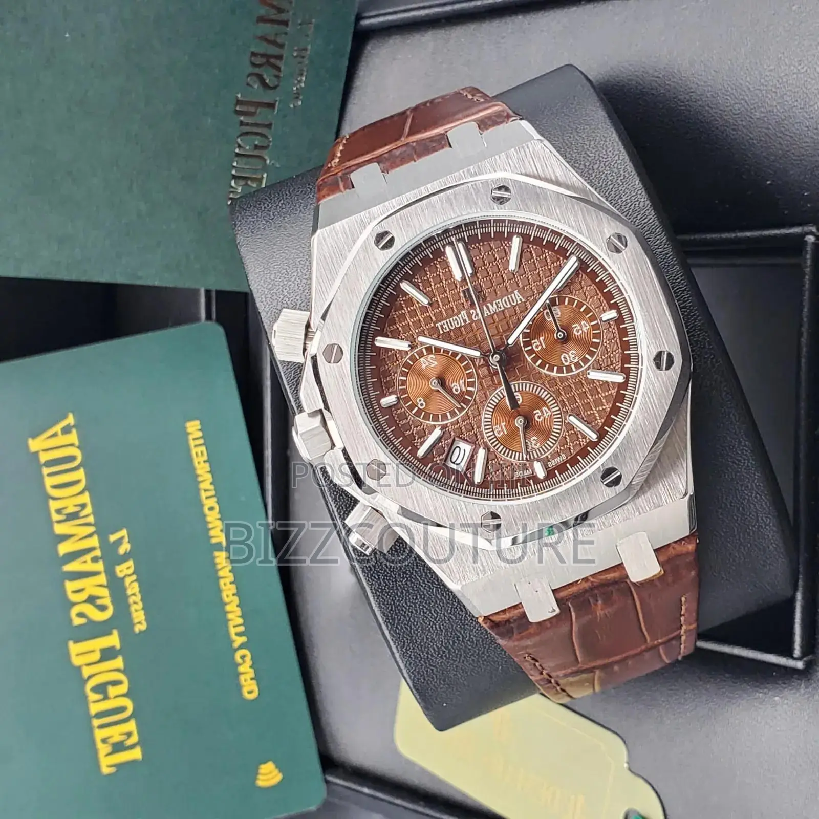 Original Audemars Piguet Brown Genuine Leather Strap Watch