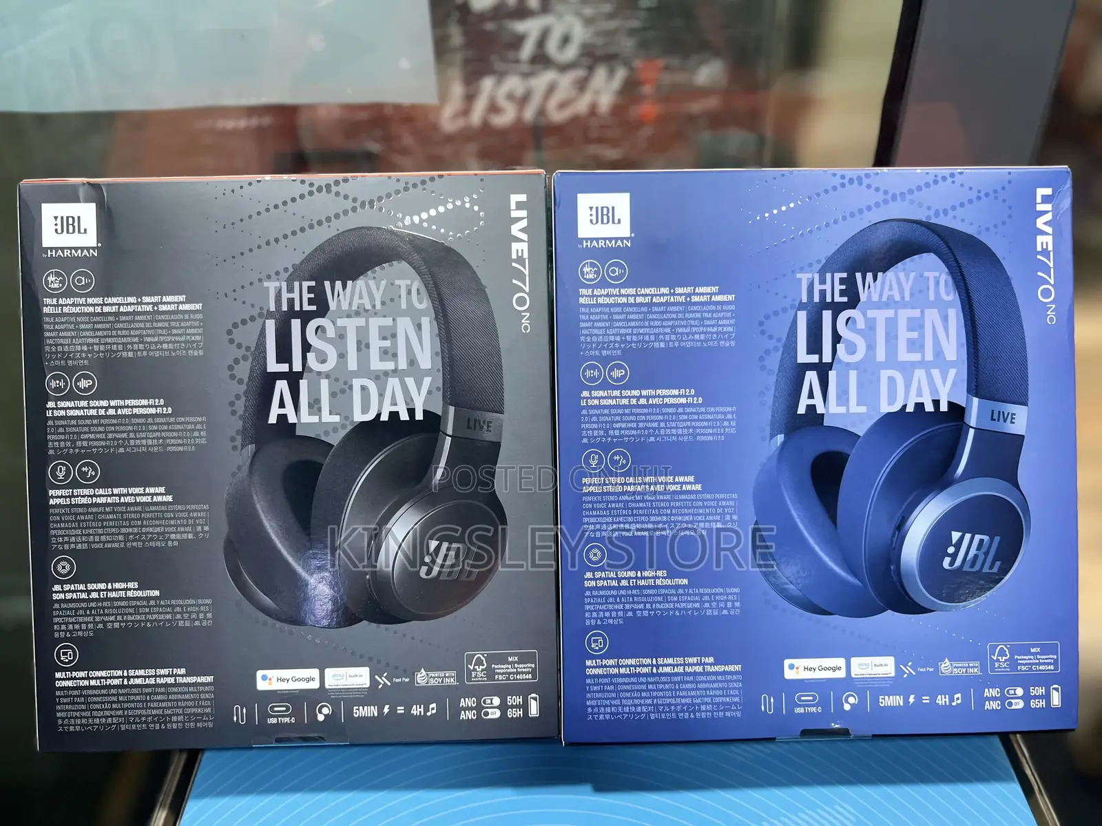 JBL Live 770nc Adaptive Noisecancelling Wireless Headphones, Bluetooth