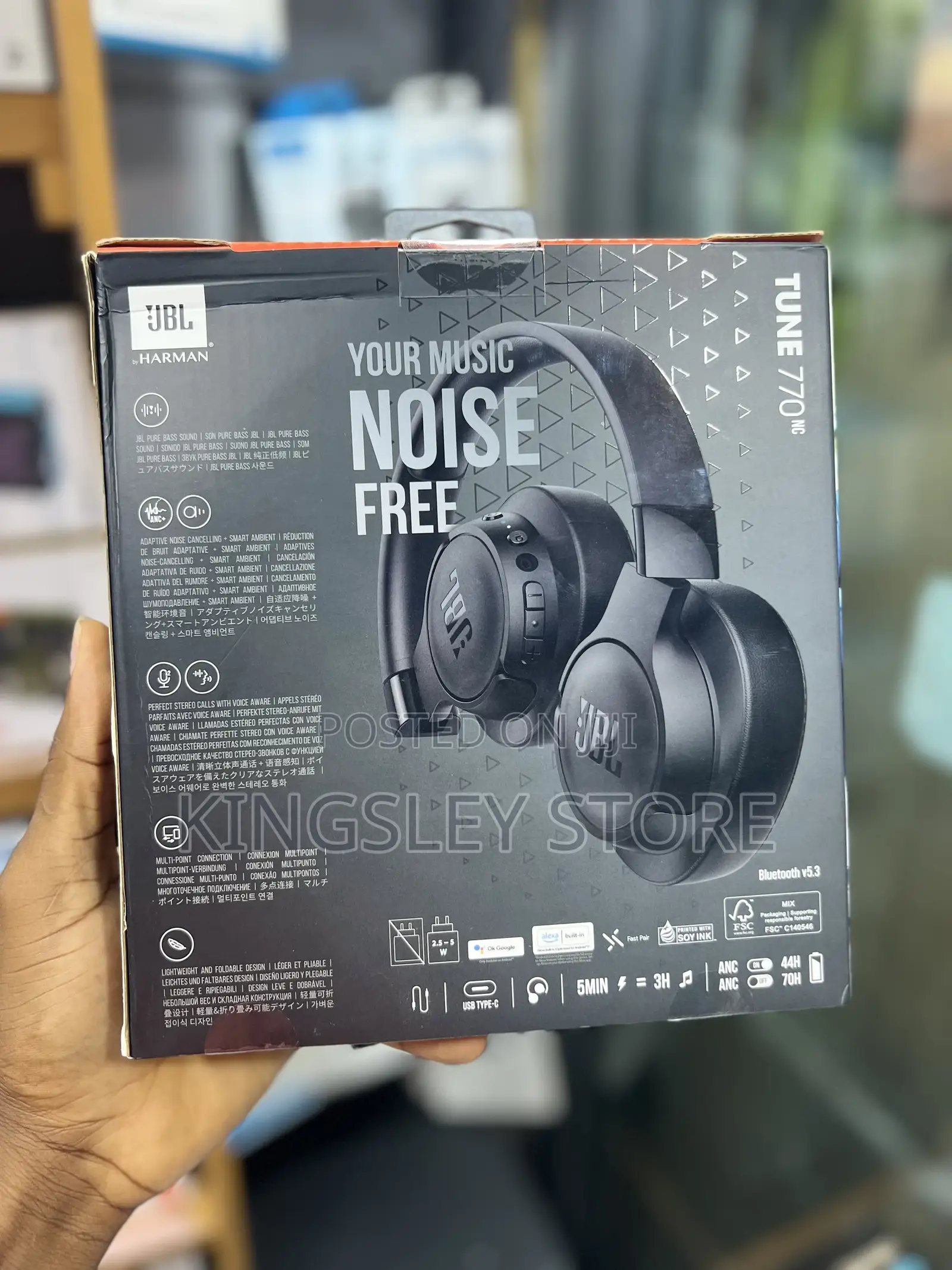 JBL Tune 770nc Adaptive Noise Cancelling Wireless Headphones Bluetooth