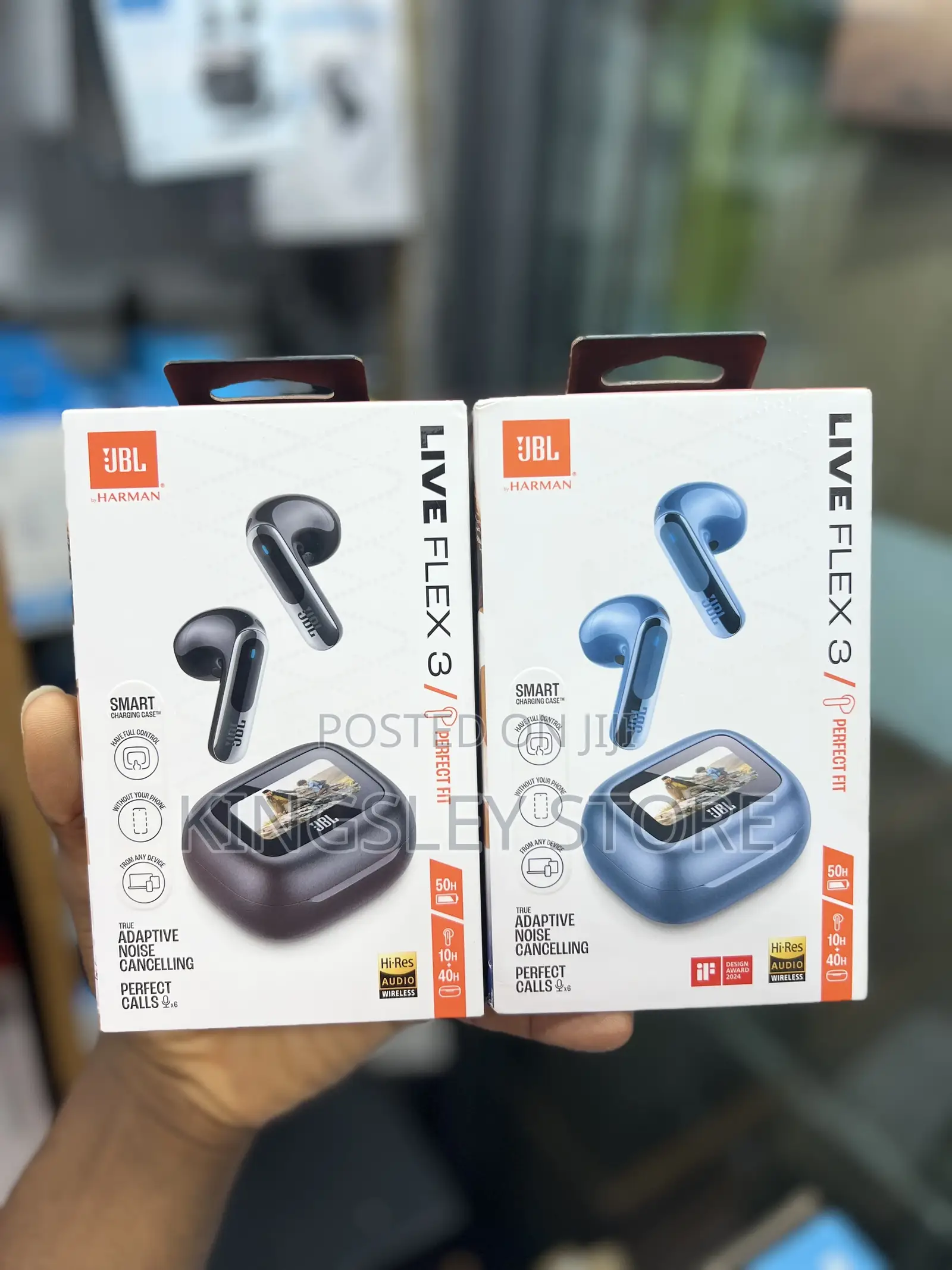 JBL Live Flex 3 True Wireless Noise-Cancelling Open-Stick Earbuds