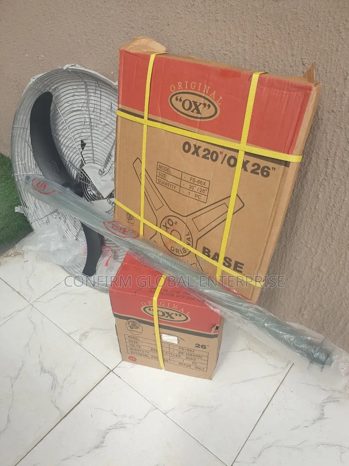 26" Ox Industrial Standing Fan