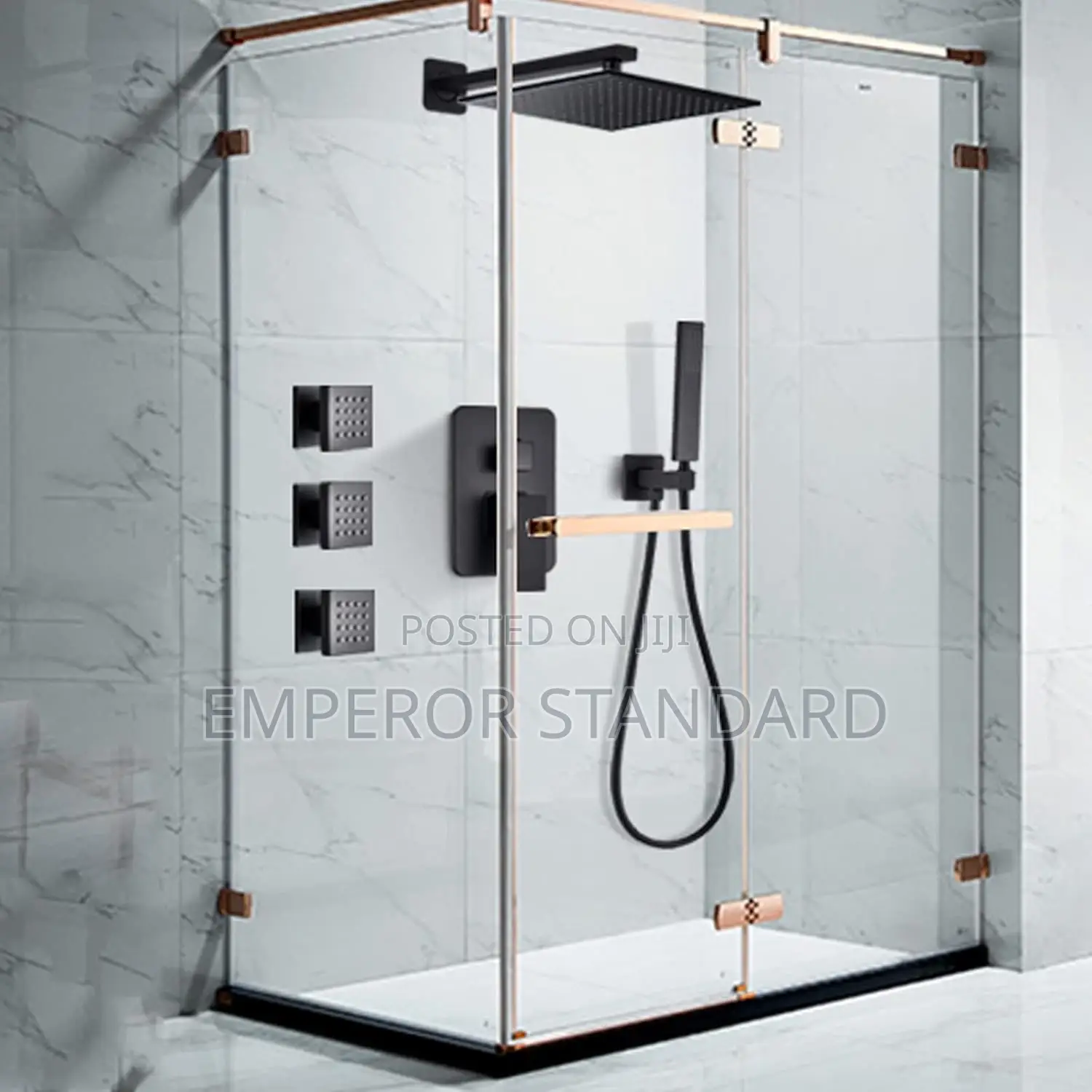 Black Shower Jets System, Concealed 5 Way