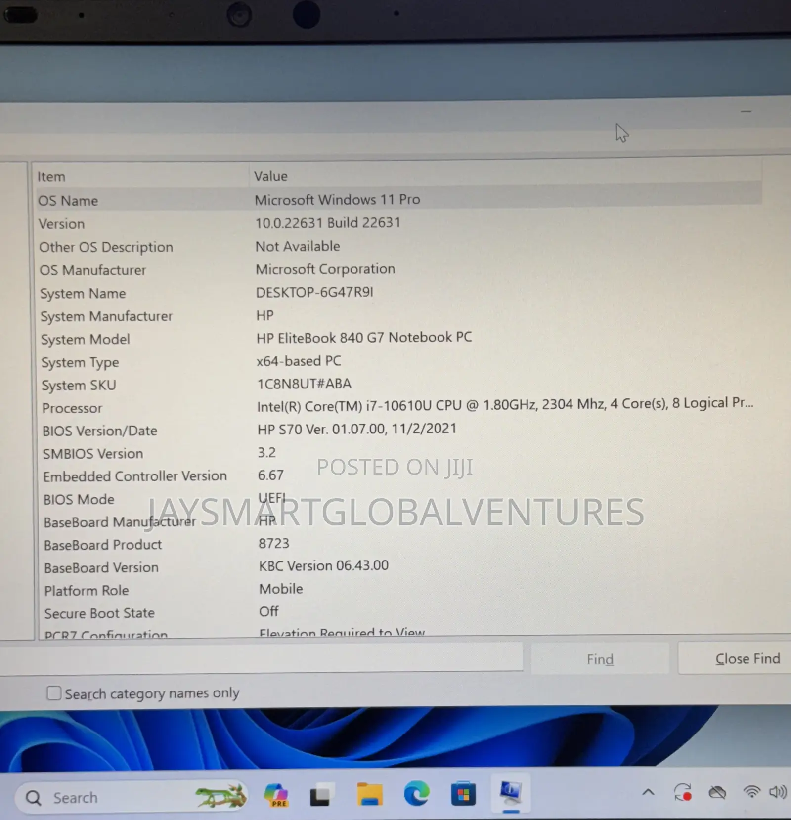 Laptop HP EliteBook 840 G7 16GB Intel Core i7 SSD 512GB