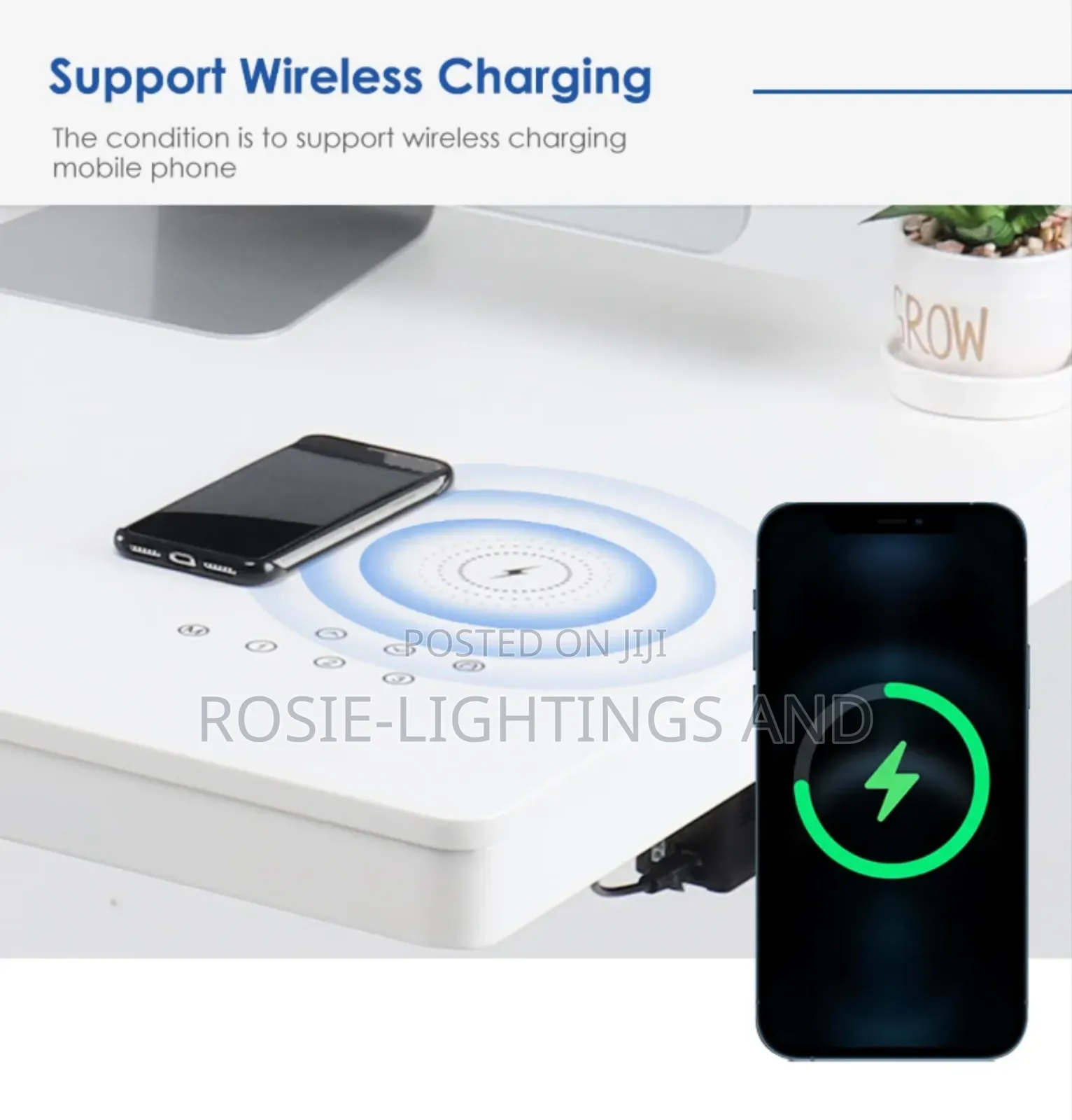 Adjustable Electric Sit Stand Desk (With Drawer Wireless Charging)