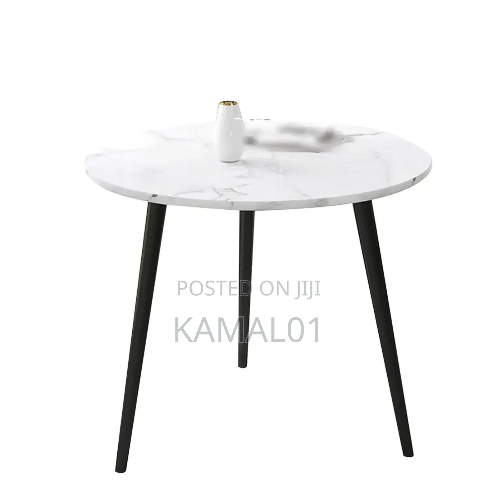Round Coffee Tables, 3-Legs Marbles Effect Wooden End