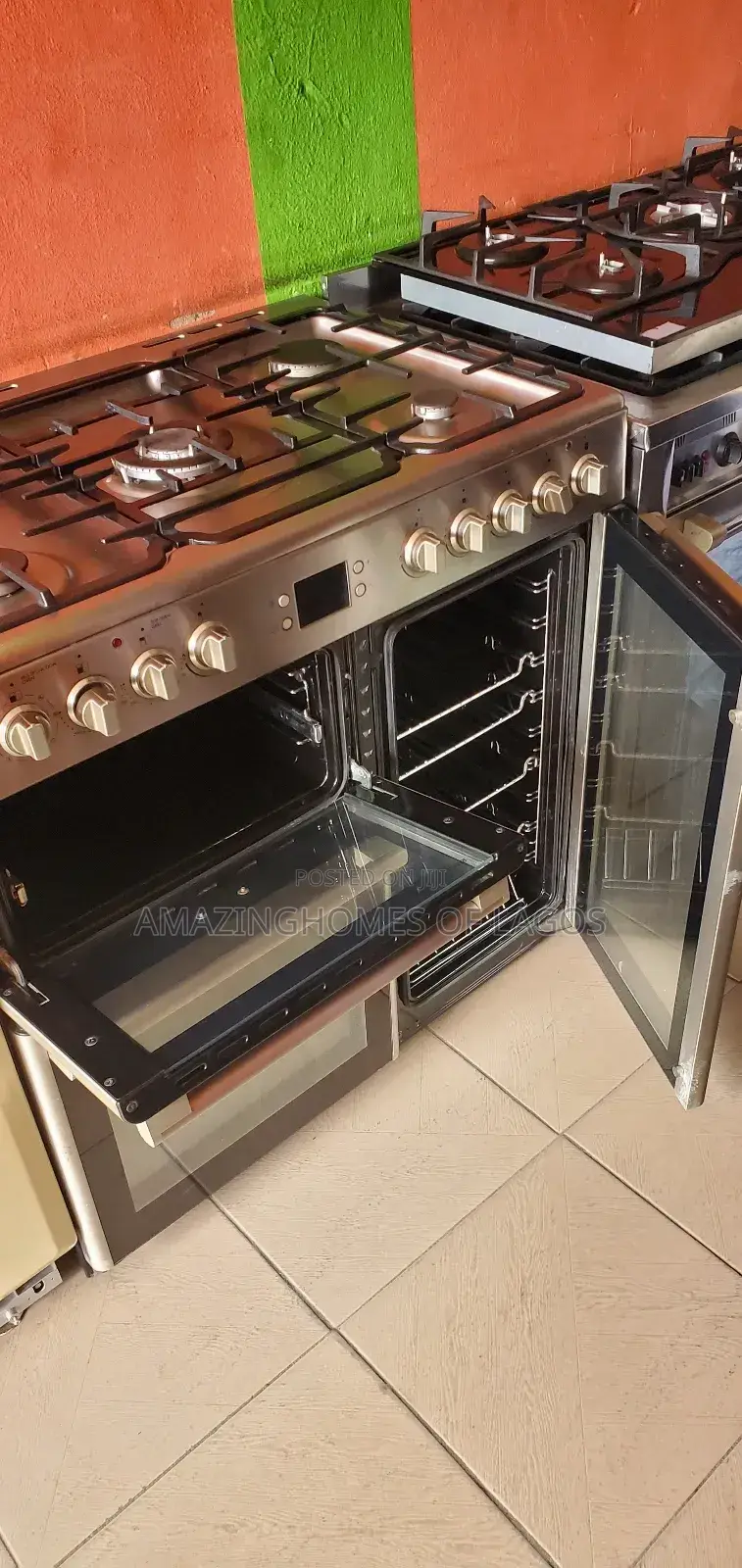 Standard 5 Burners 60by90 Cm German Gas Cooker With 3 Oven and Grill