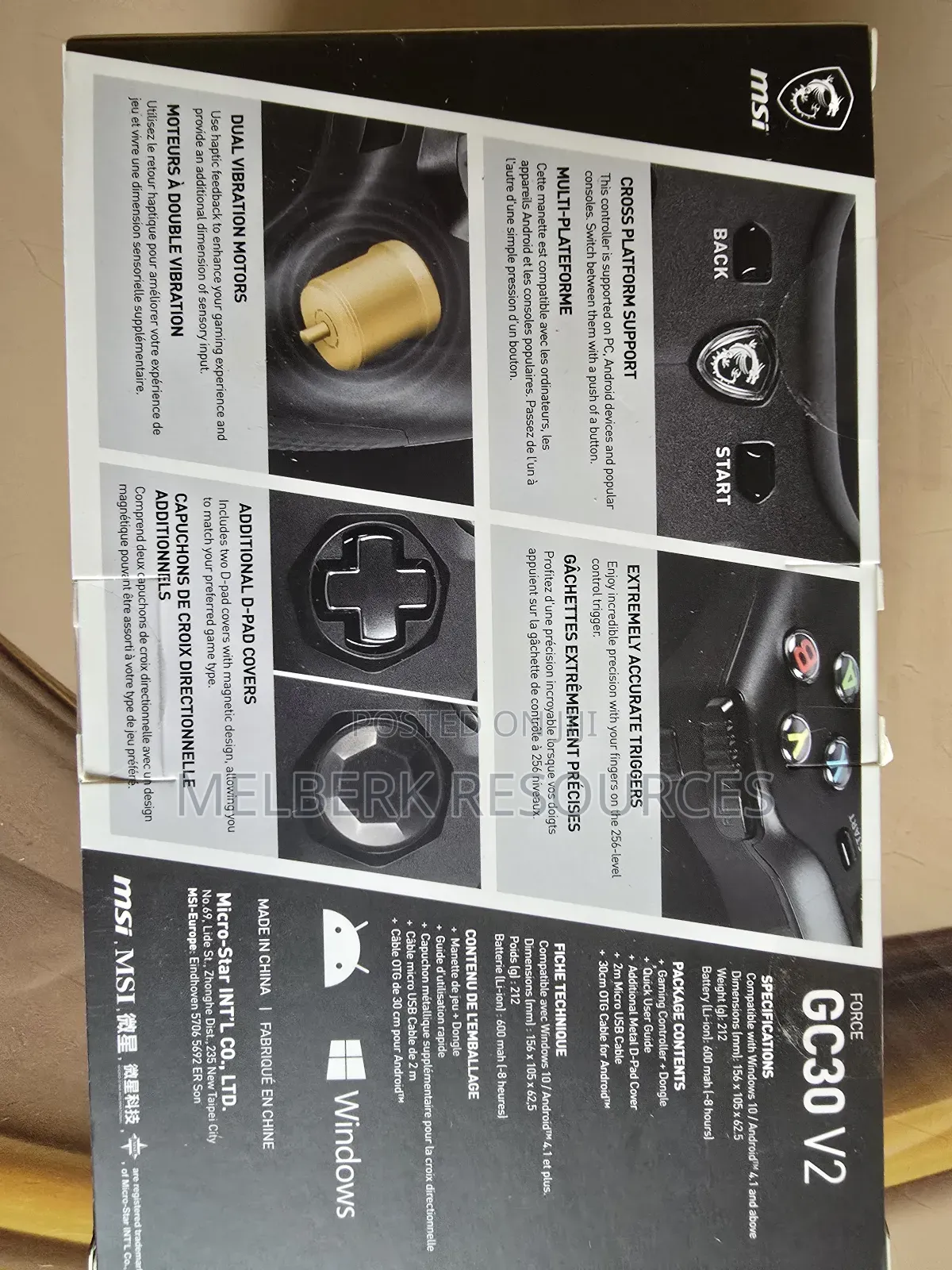 Msi Force Gc30v2 Wireless Gaming Controller for Pc