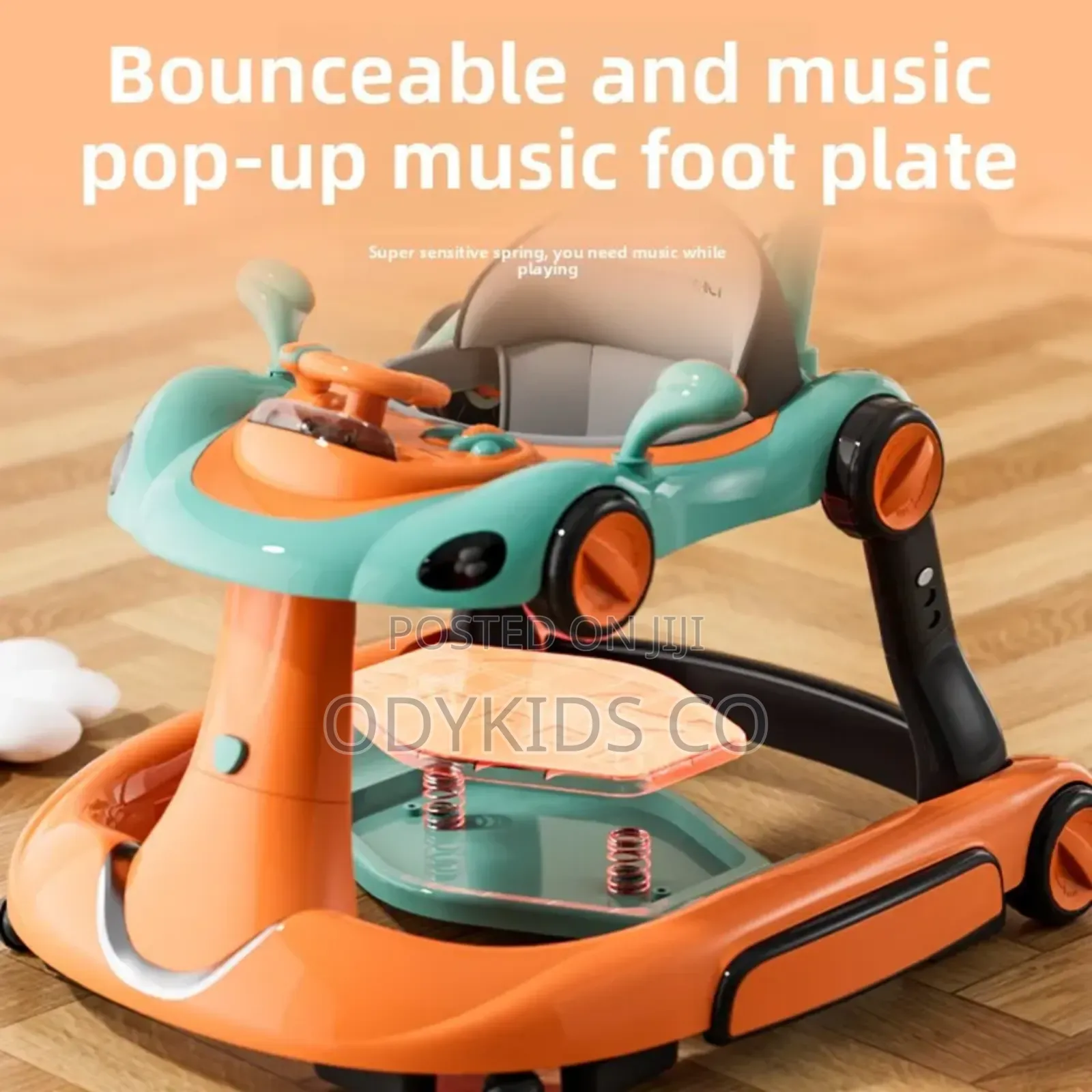 Model Anti-Tip Multifunctional Foldable Baby Walker for 6-18 Months