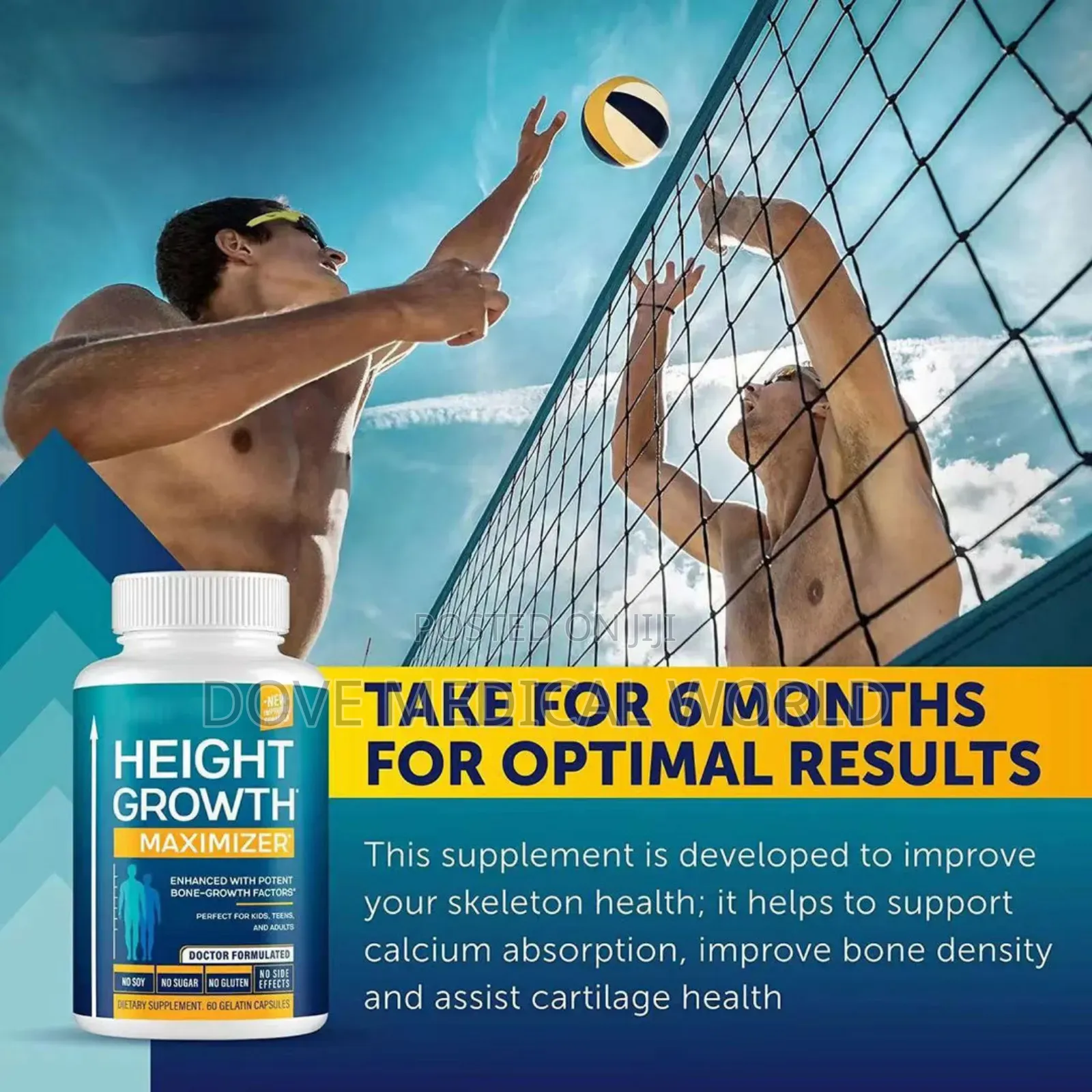 Height Growth Maximizer Capsule (For 12+ Years And Adults)