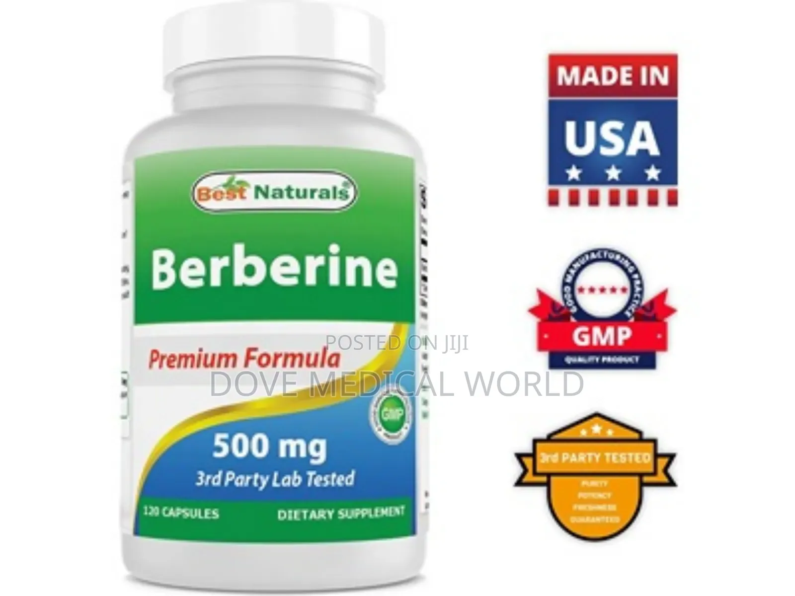 Berberine 500mg, 120 Capsules