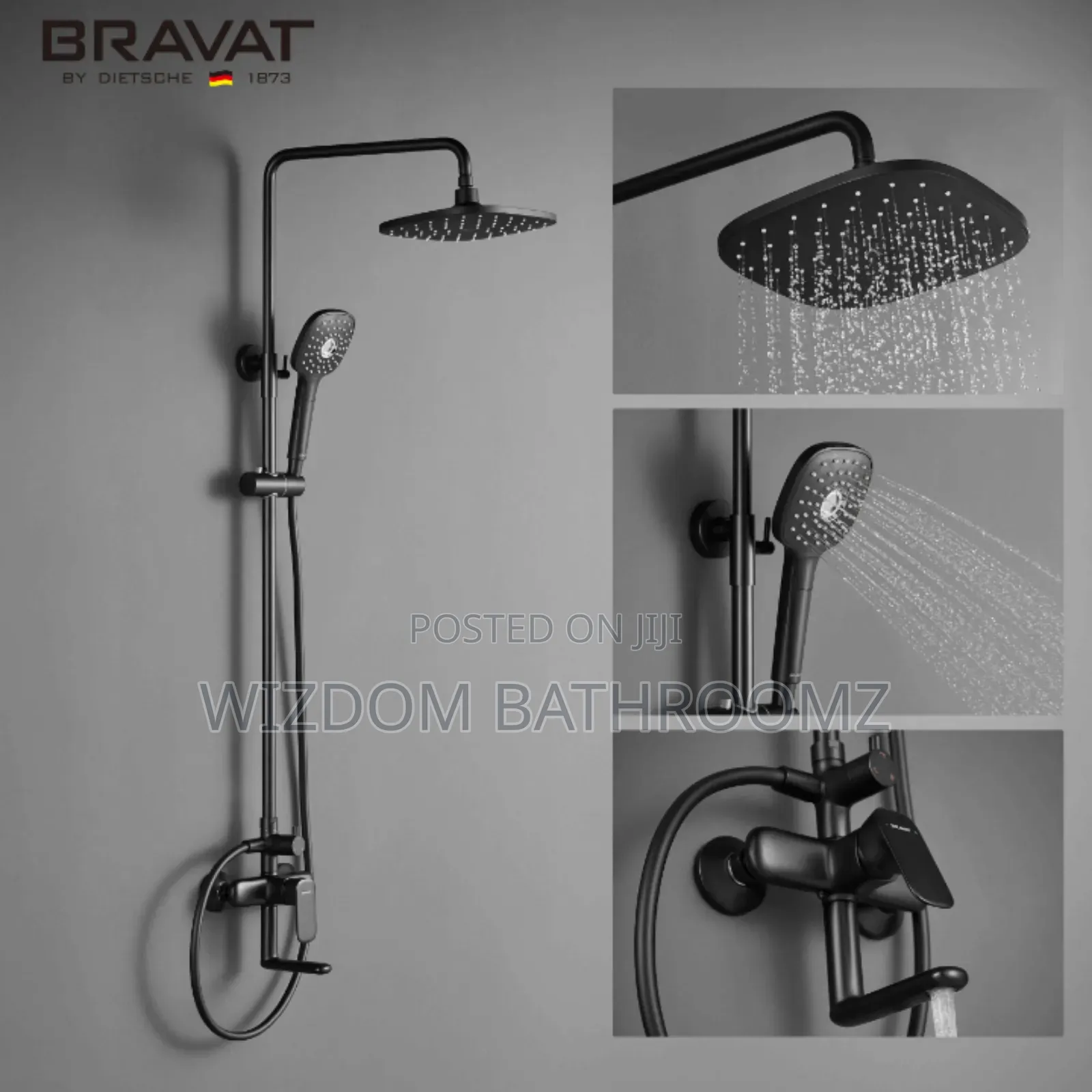 Executive Black Shower