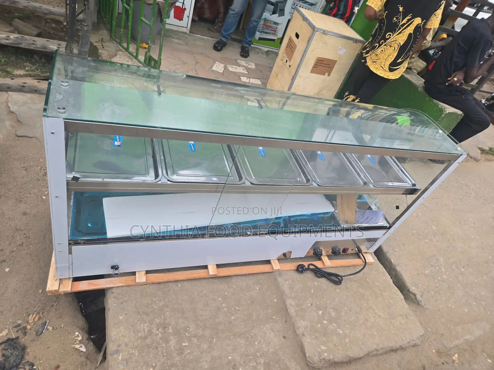 5/10 Plates Foreign Curved Glass Bain Marie Up and Down