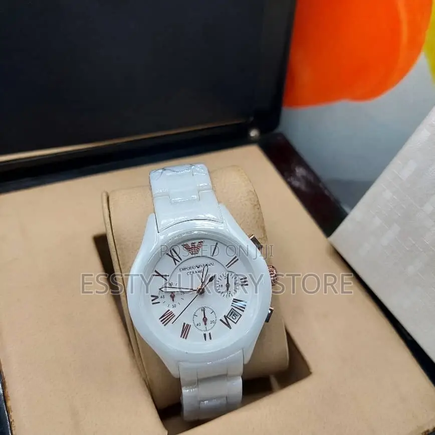 High Quality Luxury Armani Ceramic Chain Wristwatches