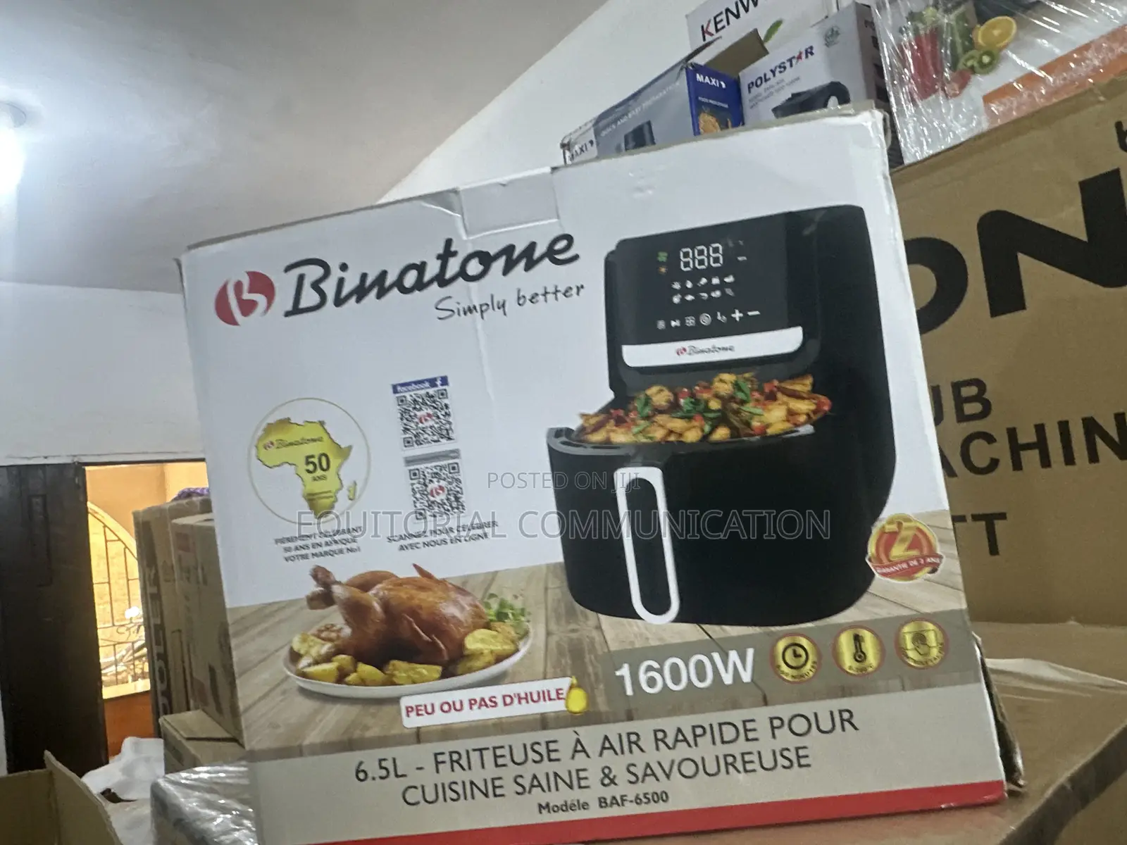 Binatone Oil-Free Air Fryer – Large 6.5l Basket