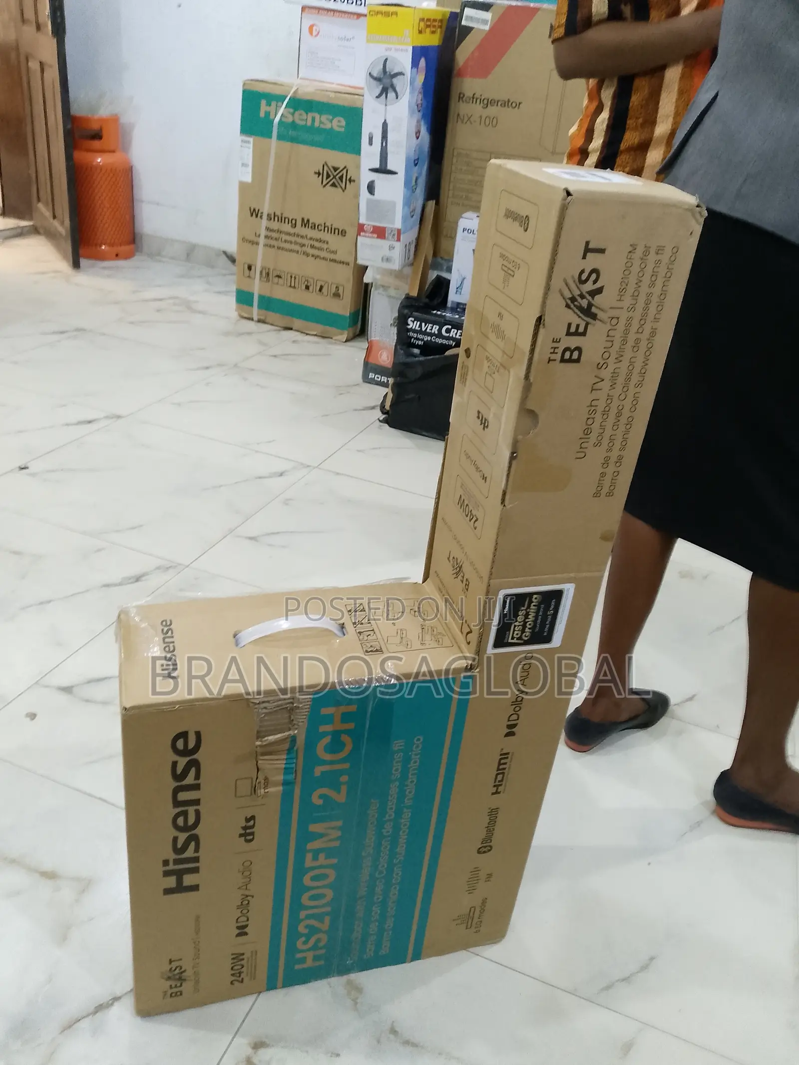 Hisense Hs2100 – Stylish Black Soundbar + Sub Combo