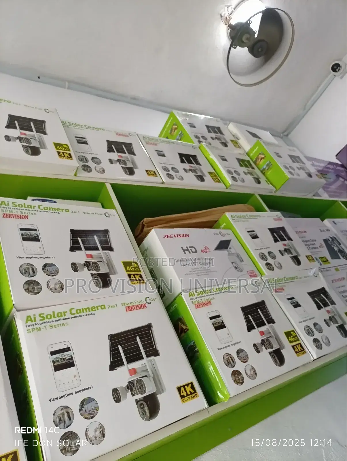 Solar Camera 2lens 3view V380 8mp It Uses Sim Card and Memory Card