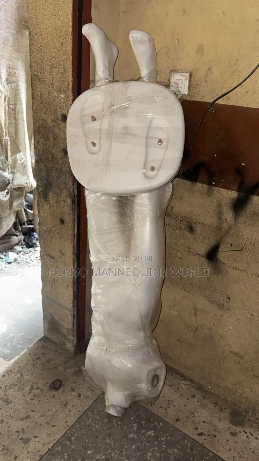 Spider Head Male Plastic White Huge Mannequin