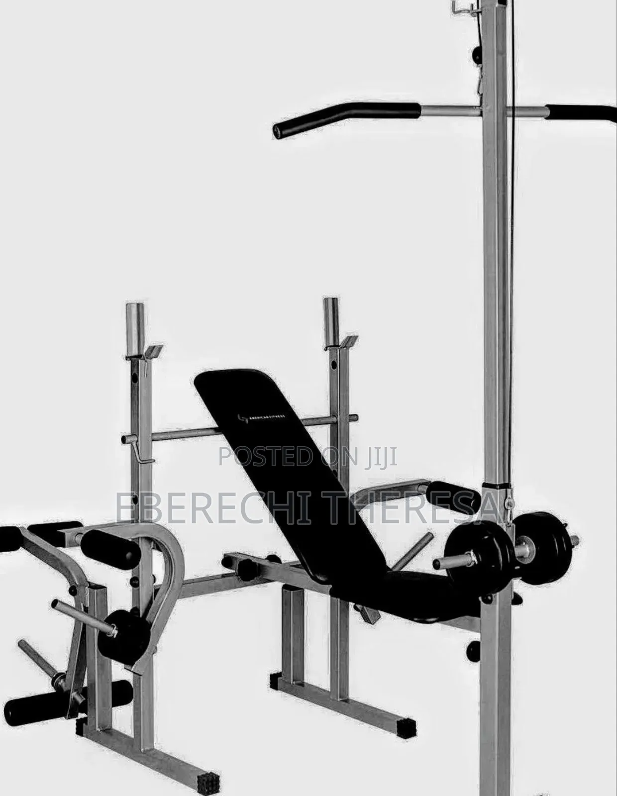 American Fitness Weight Lifting Bench With Lat Pull Down