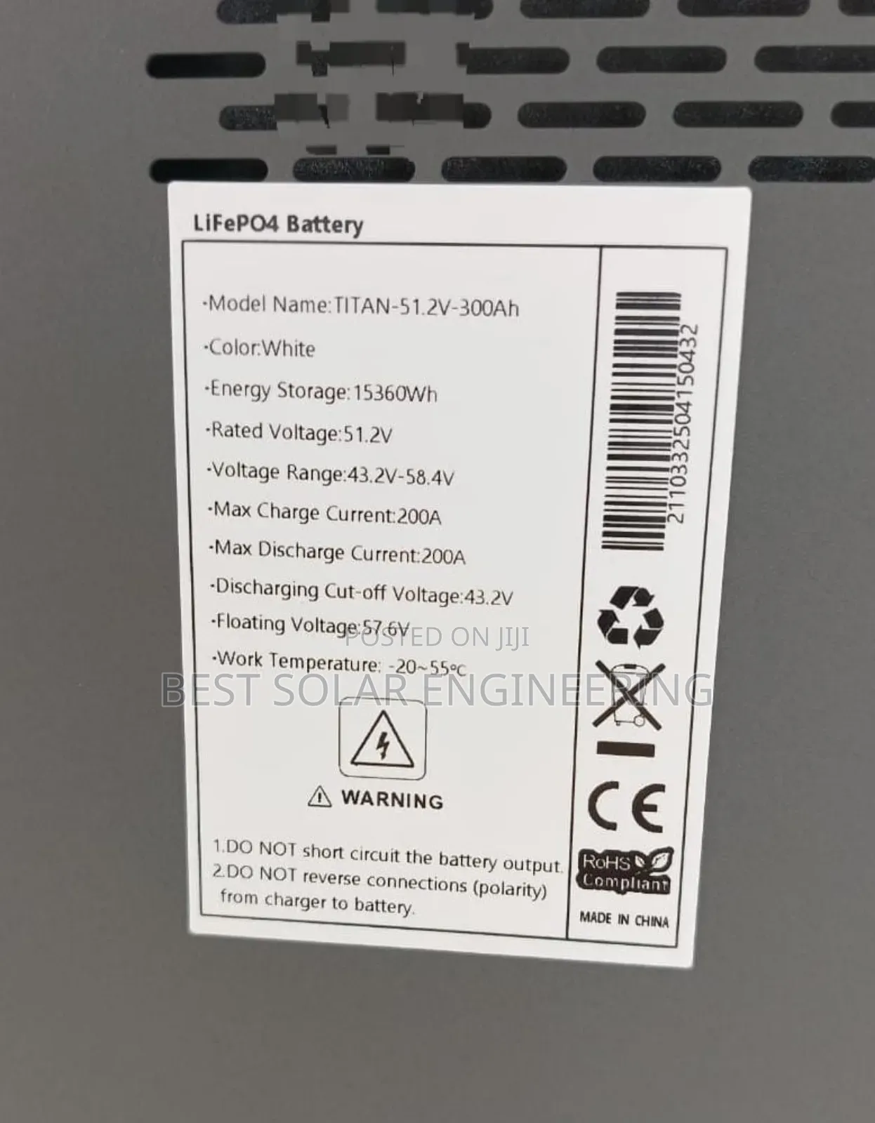 15kwh Lithium Battery (Beve)