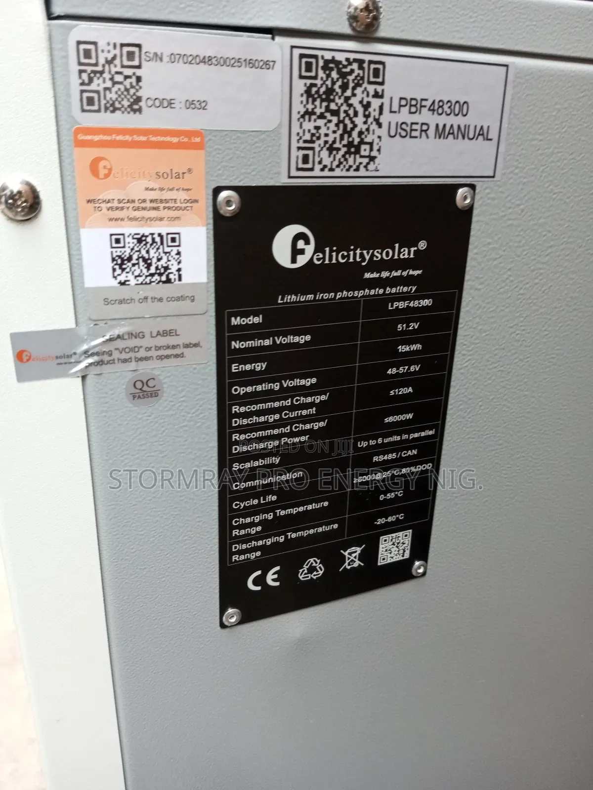 15kwh Felicity Lithium Battery