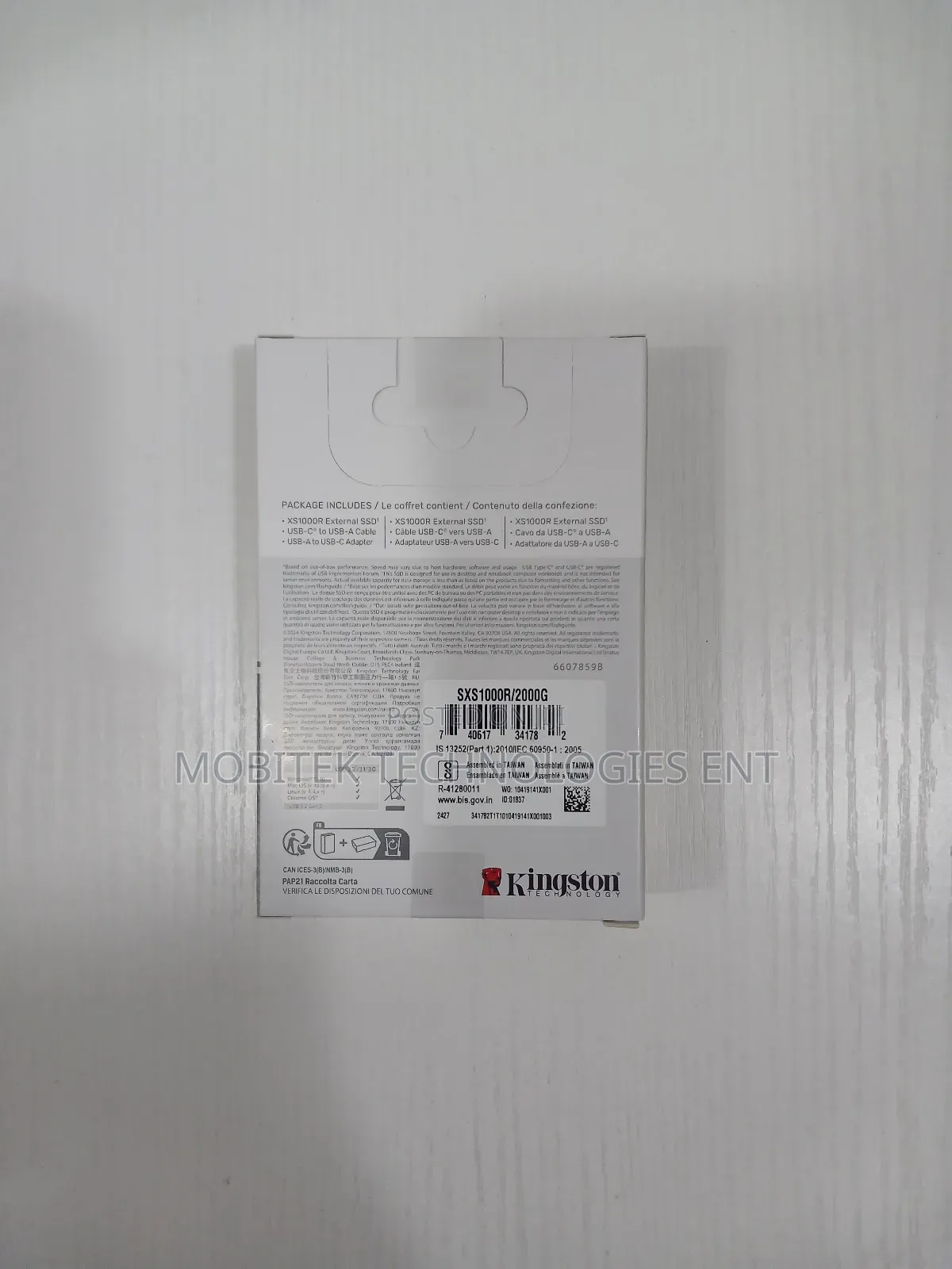 2tb Kingston Xs1000r External Ssd Portable Storage Drive