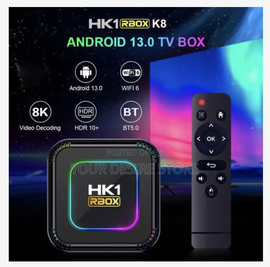 Hk1 Rbox Android 13.0 Smart Tv Box - Rk3528 Quad-Core Uhd