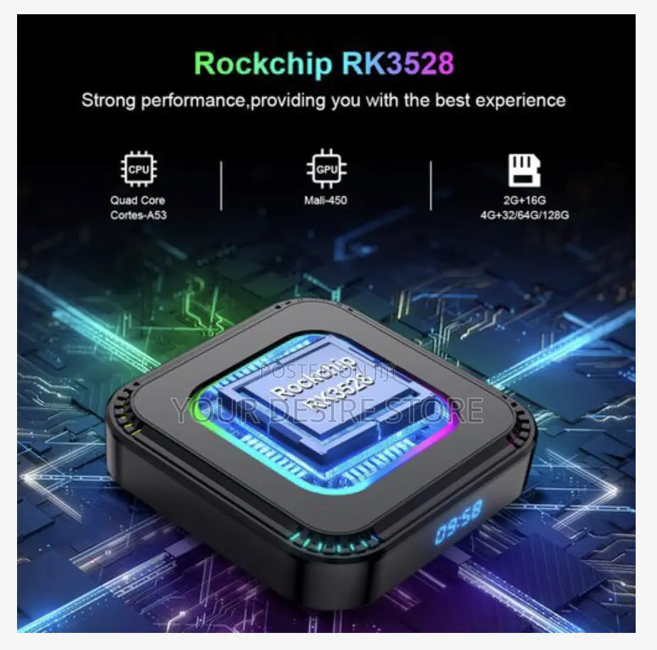 Hk1 Rbox Android 13.0 Smart Tv Box - Rk3528 Quad-Core Uhd