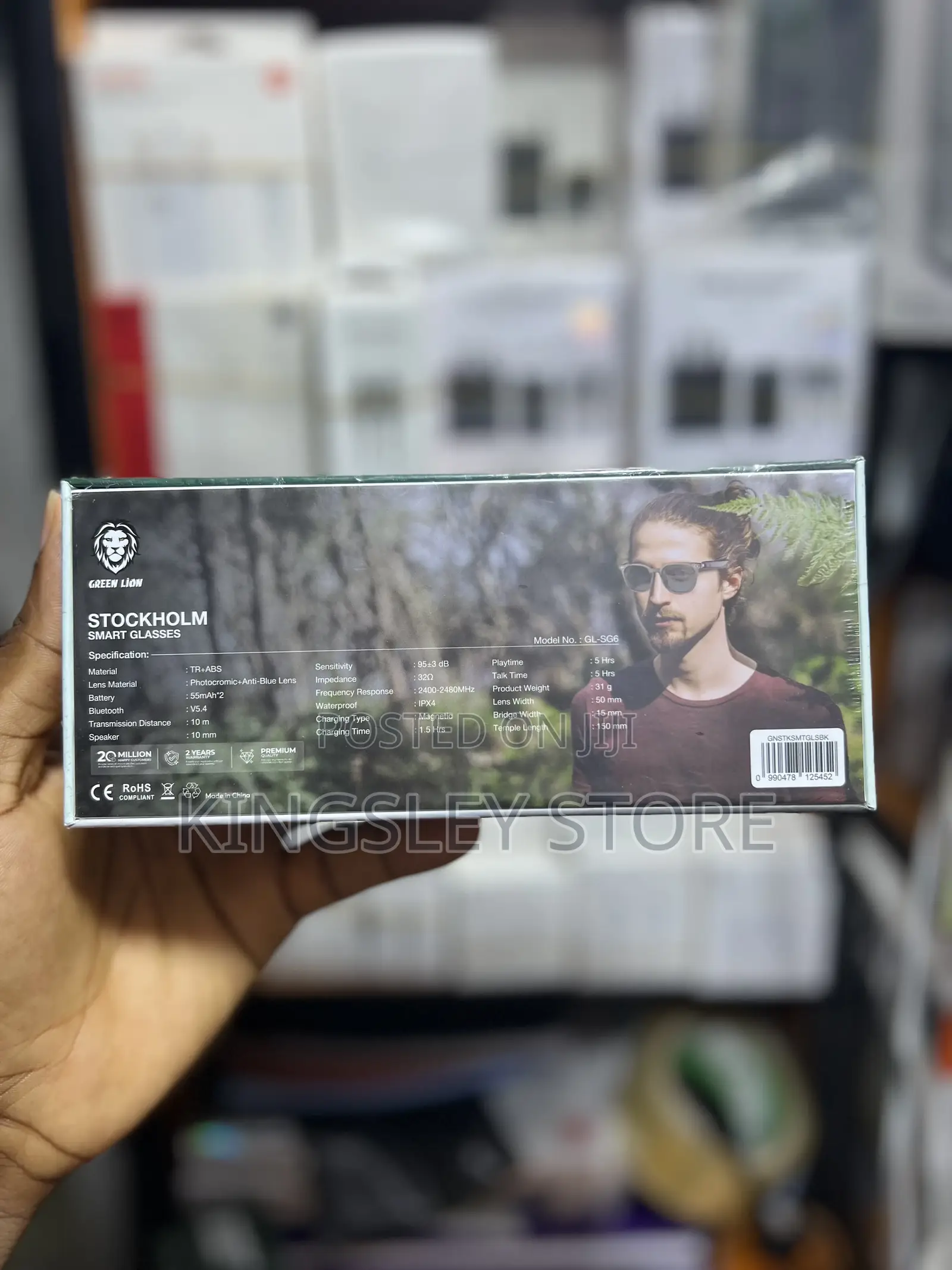 Green Lion Stockholm Smart Glasses - Black