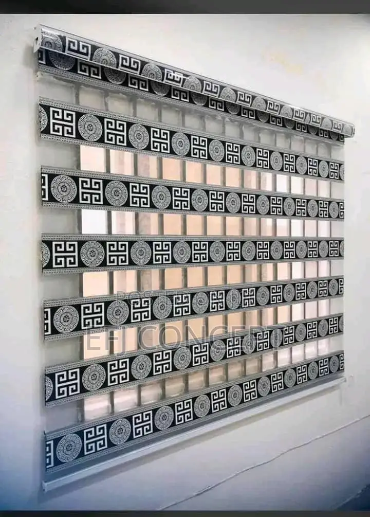 Day And Night Window Blind - Attractive Black And White Gucci Design