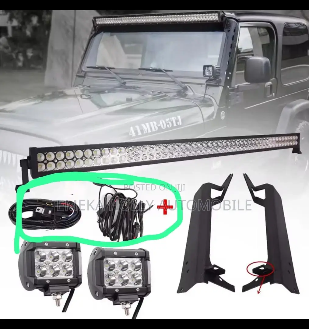 Jeep Wrangler Off-Road Led Light Bar Pod Combo Kit