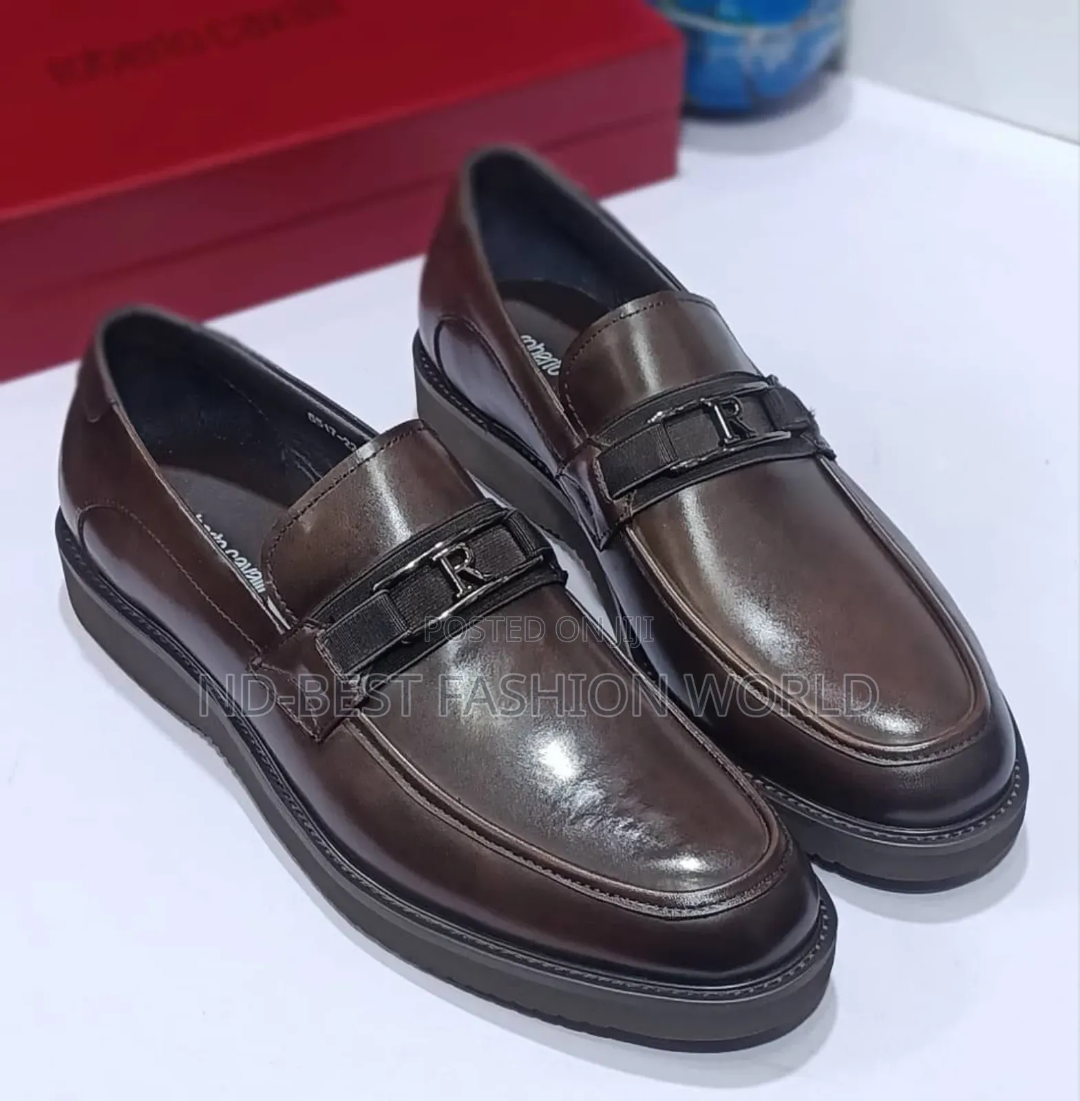 Robert Cavalli Leather Flat Shoes