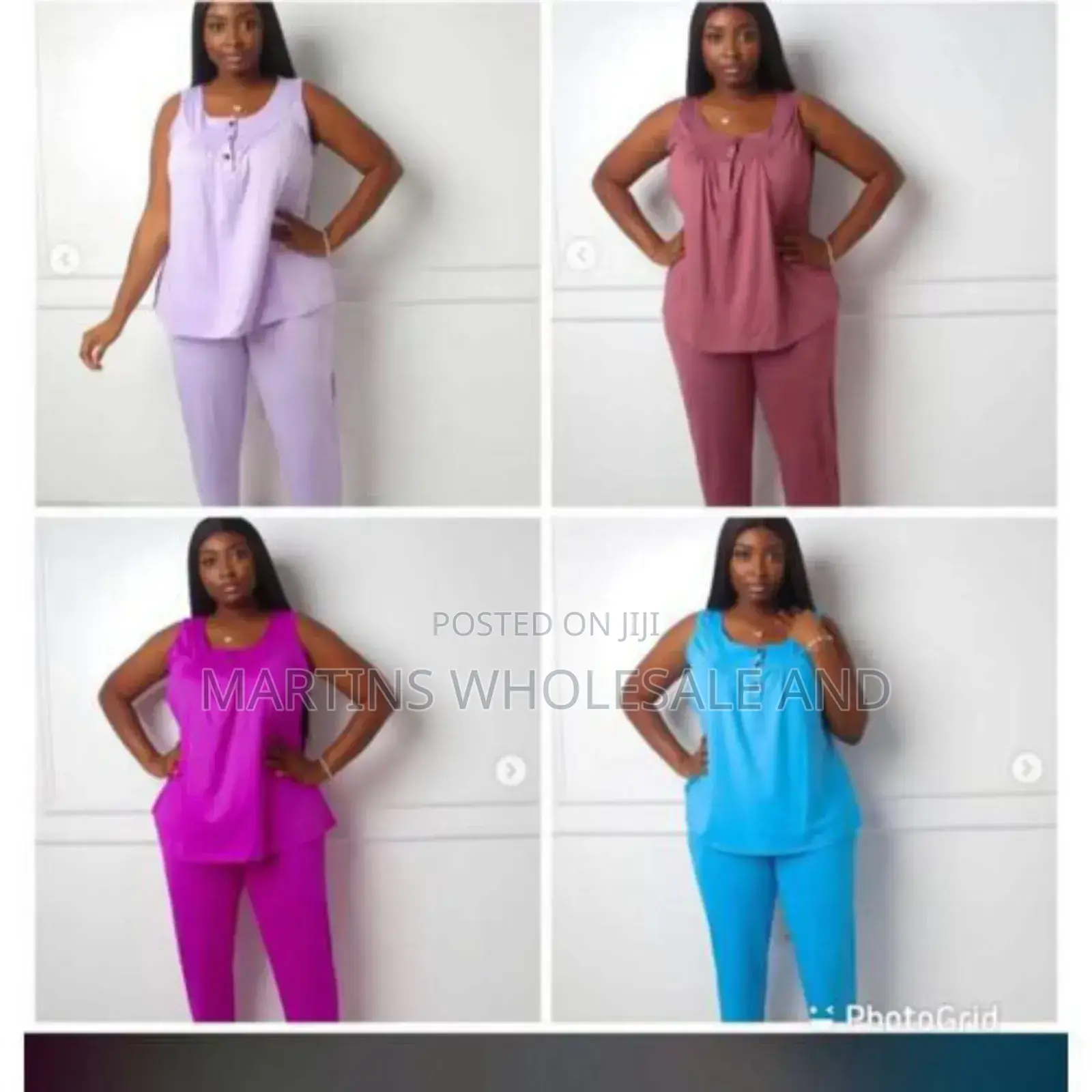 Two Pieces Lounge Wear(Sleeveless Top and Matching Pant)