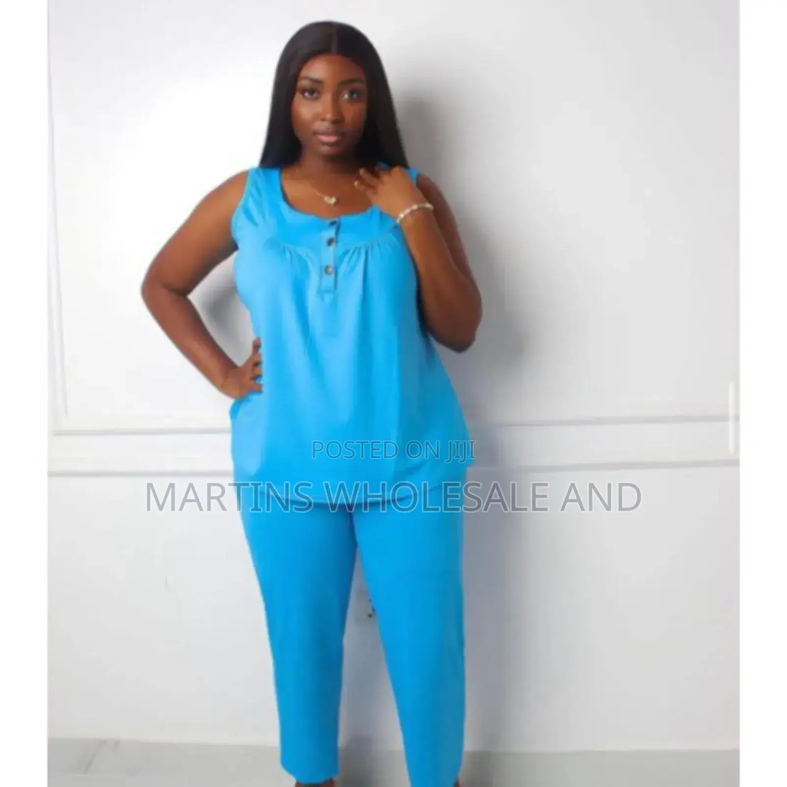 Two Pieces Lounge Wear(Sleeveless Top and Matching Pant)